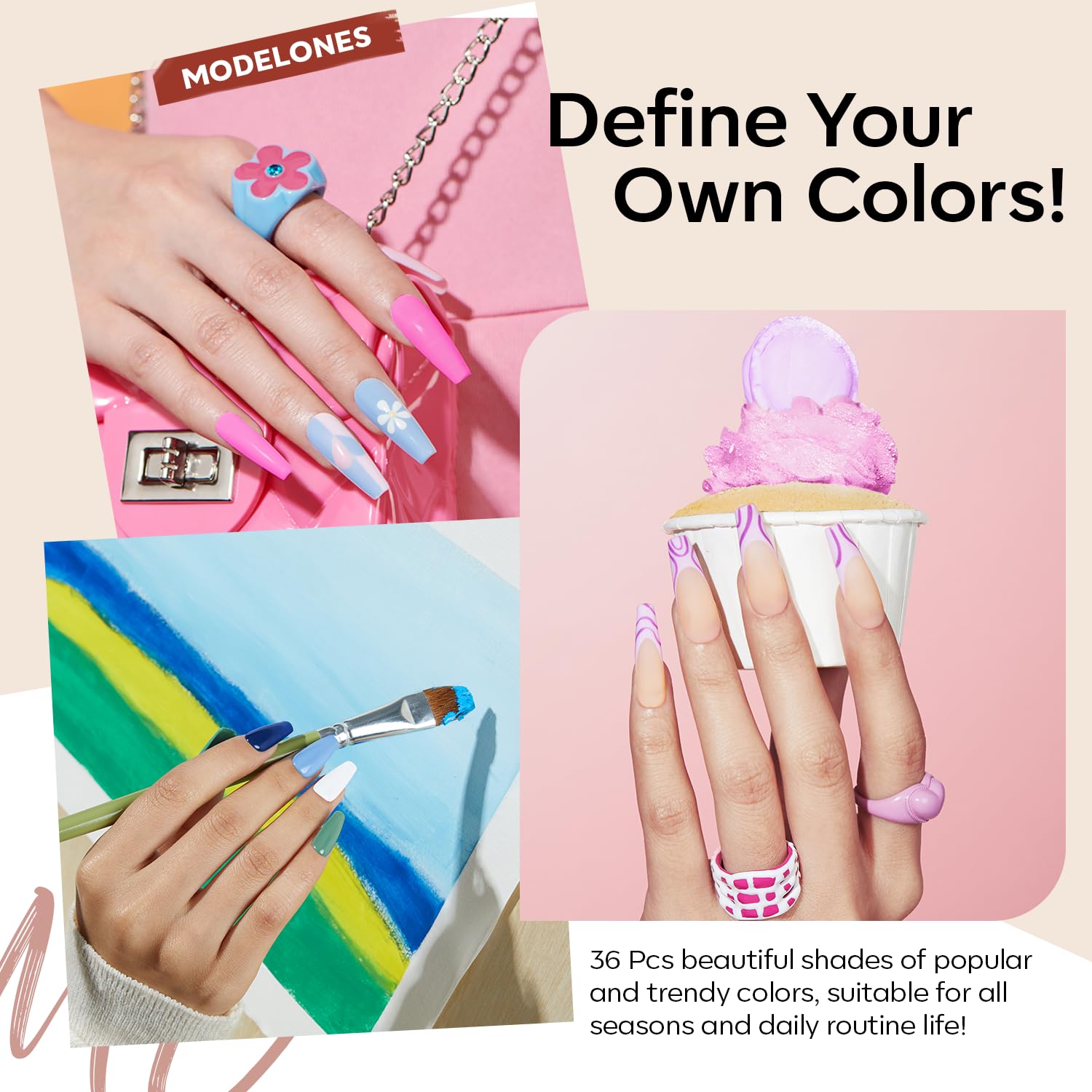 Detalle 2 de Modelones Gel Nail Polish Set, 36 Colors