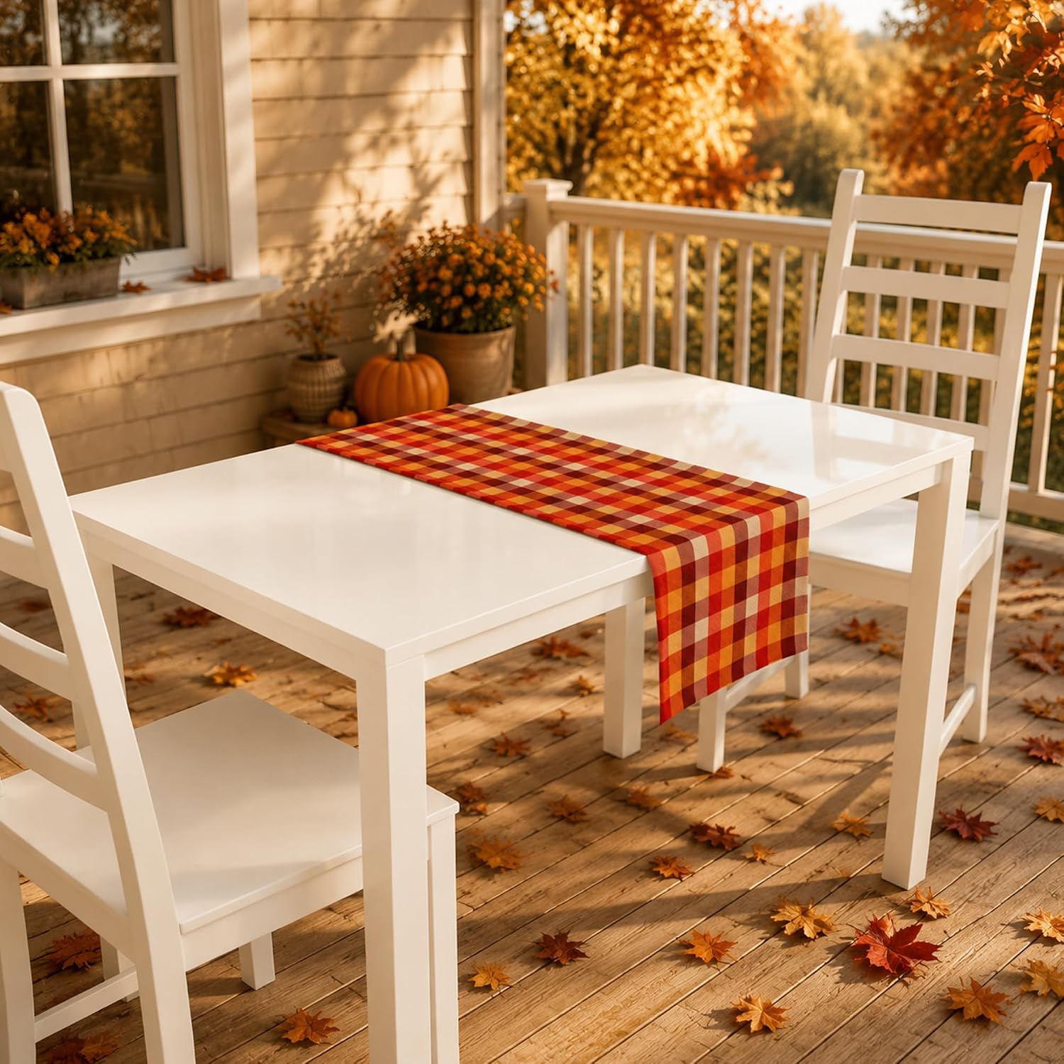 Thumbnail 6 de Plaid Table Runner, Polyester