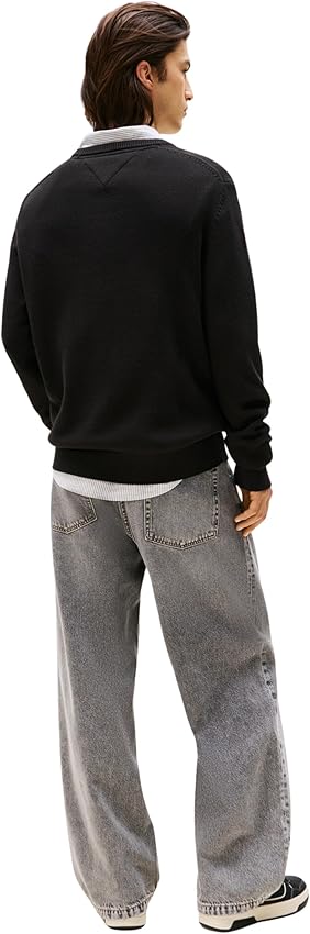 Detalle 2 de Tommy Jeans Jersey Slim Fit hombre XS Negro