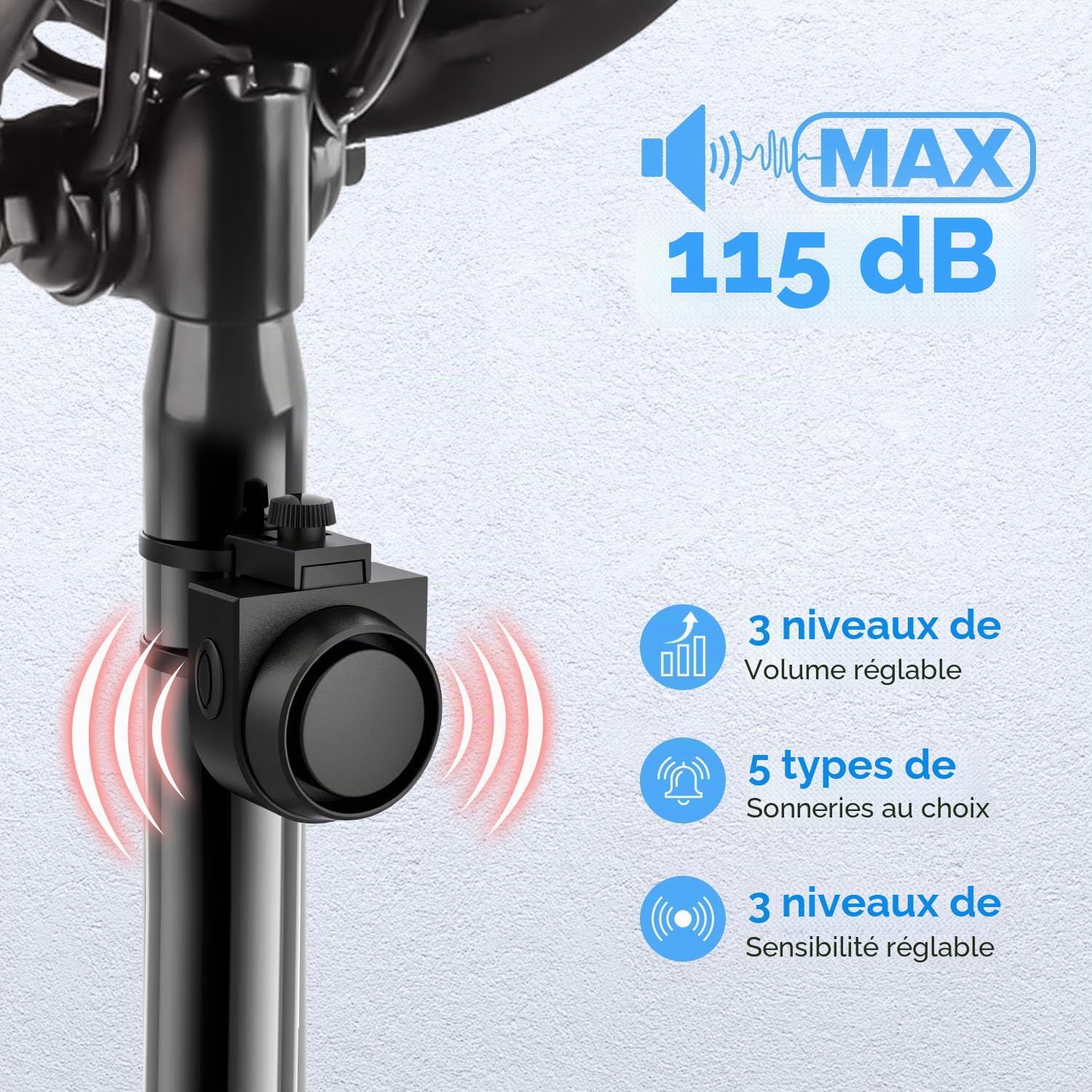 Detalle 2 de XIAOKOA Alarme Antivol Alarme Intelligente Télécommande