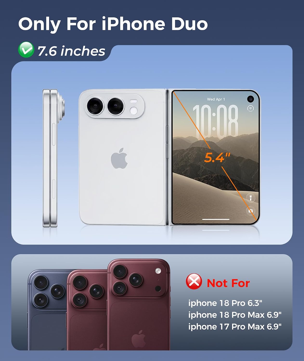 Detalle de FNTCASE iPhone Duo Case with 360° Magnetic Ring Stand, Black Matte