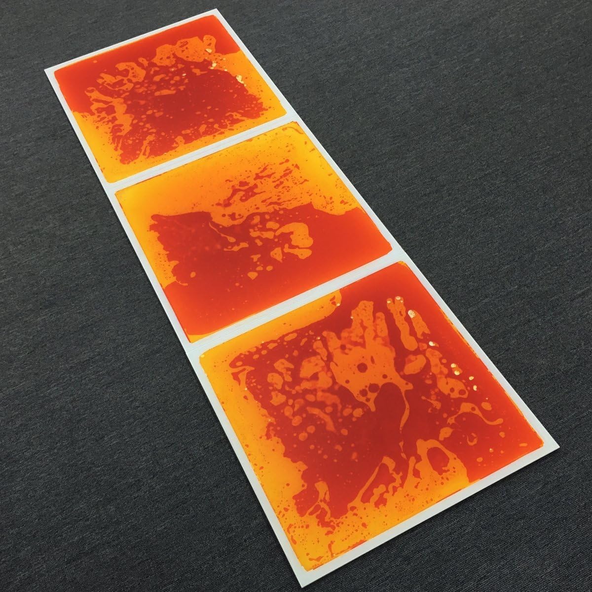 Thumbnail 3 de Art3d Liquid Encased Fancy Floor Tile (1 Pack) for Kids Rooms, 12" x 12" Yellow-Red