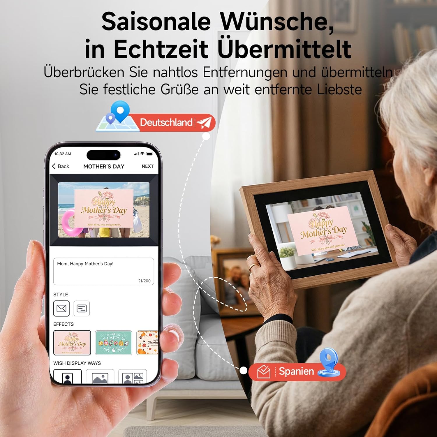 Thumbnail 4 de Rollei Smart Frame 105 WiFi – 10,1 Zoll digitaler Bilderrahmen mit Frameo WLAN
