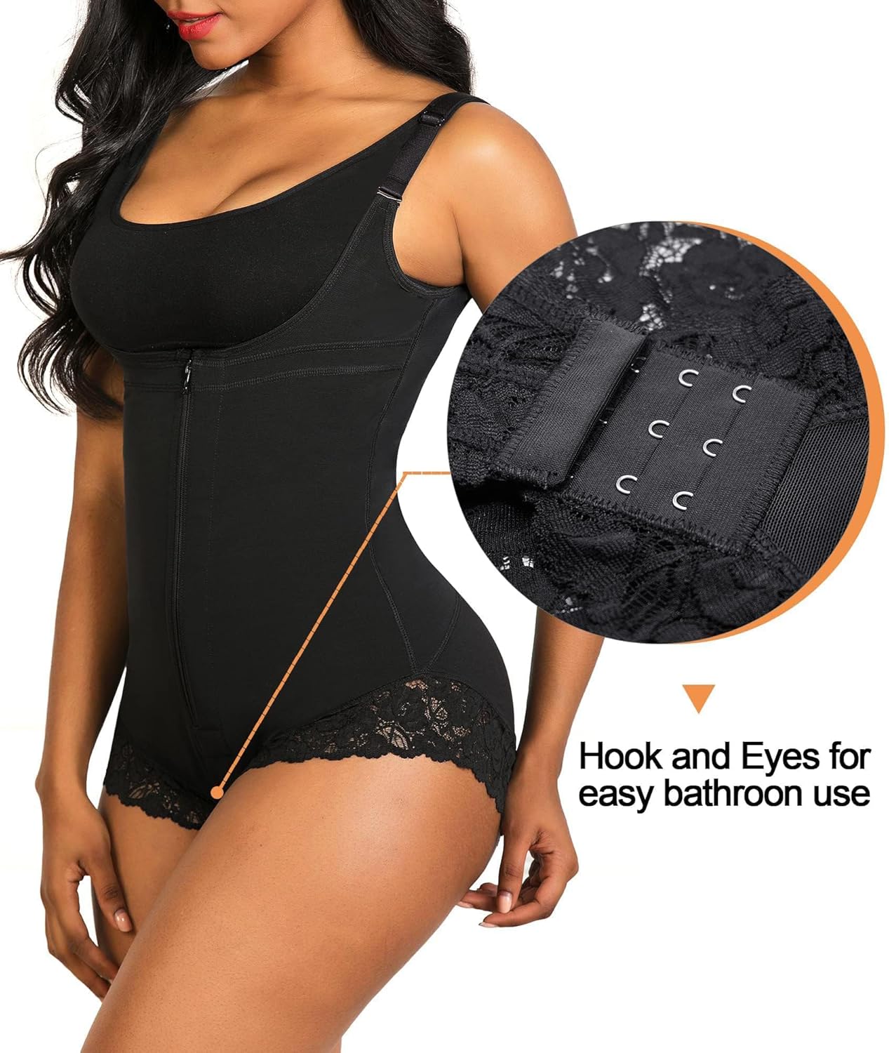 Detalle de SHAPERX Women’s Colombian Shapewear – Postpartum Tummy Control Bodysuit