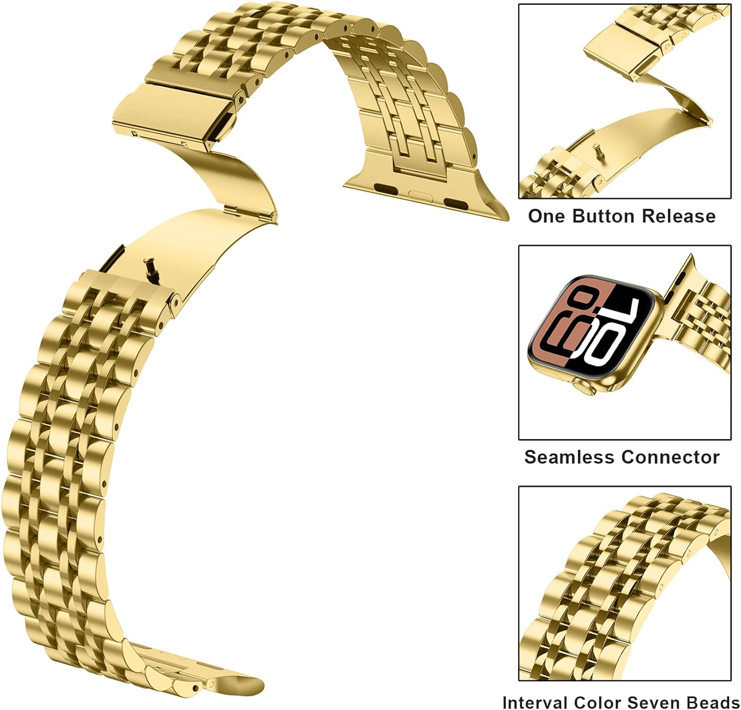 Thumbnail 4 de Anlinser Metal Strap 42mm adjustable for Apple Watch