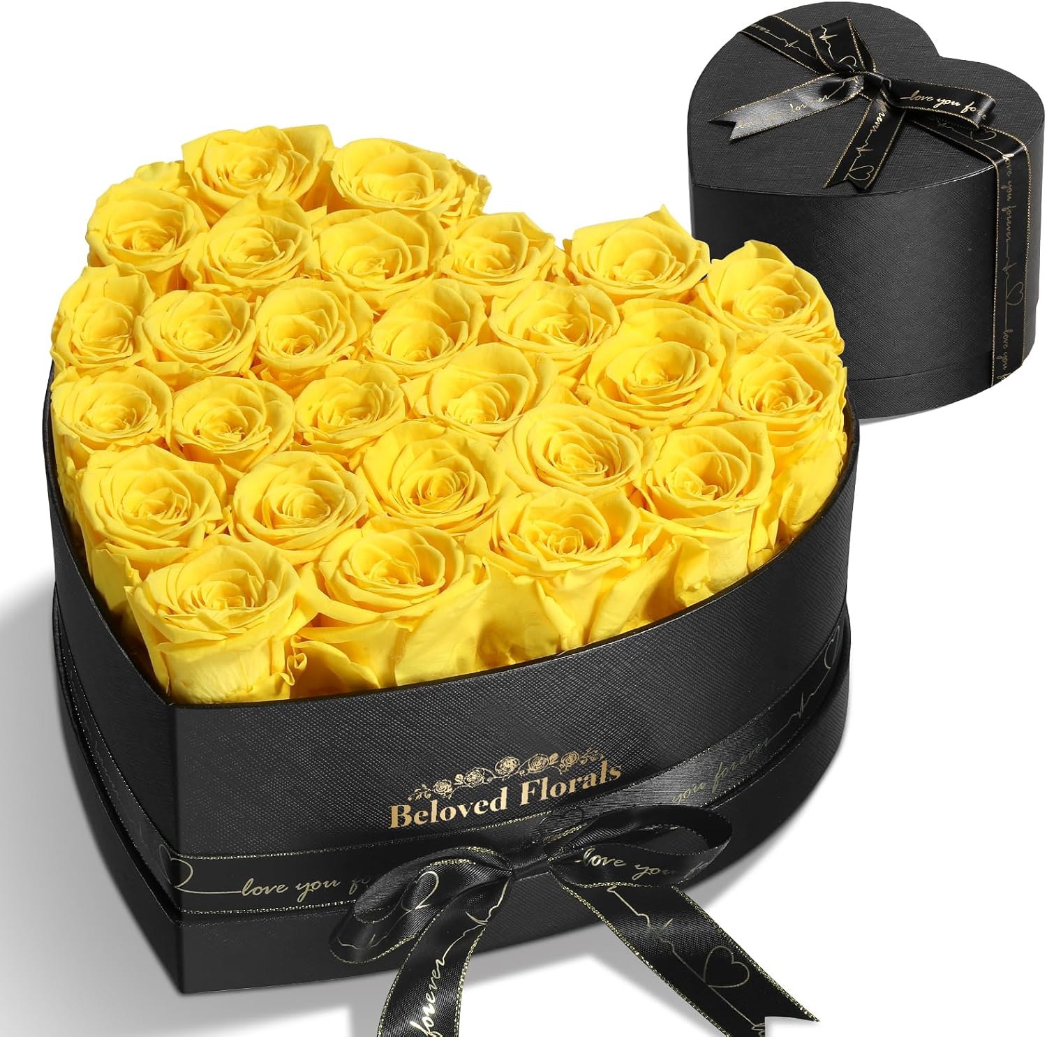 Detalle de Auoasl 16 Preserved Flowers Rose Gift Box – Everlasting Yellow Rose for Birthdays, Mother’s Day, Valentines, and More
