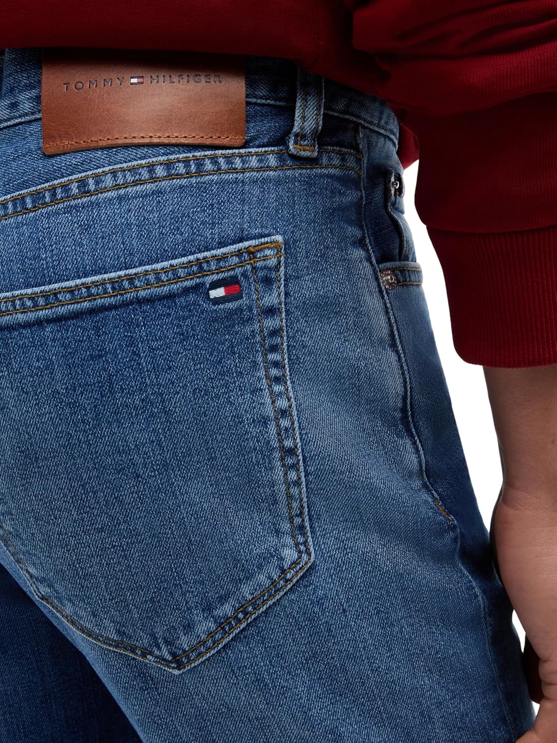 Detalle 2 de Tommy Hilfiger Men's Slim Straight Denton Jeans in Cobalt Blue