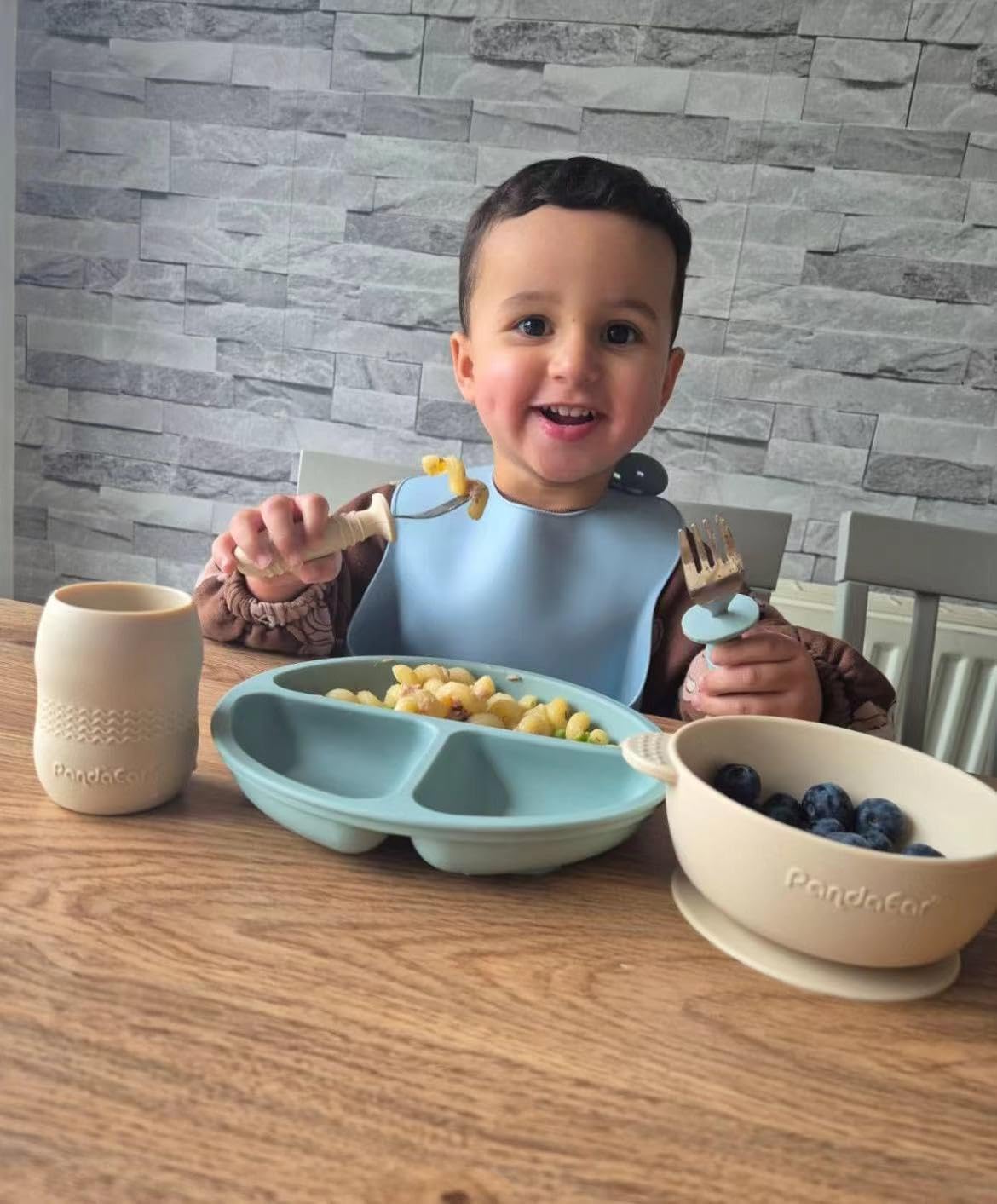 Thumbnail 2 de PandaEar Baby Feeding Set siliconen babymaaltijdset met zuignappen