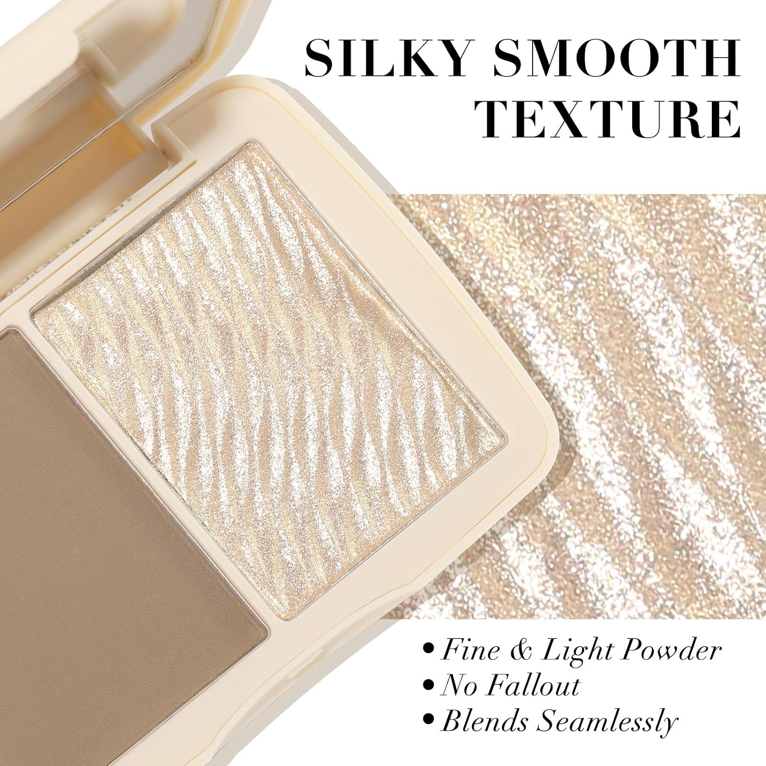 Detalle de MOOMARTO 01 Soft Taupe Contour & Highlighter Palette with Matte and Shimmer Finishes