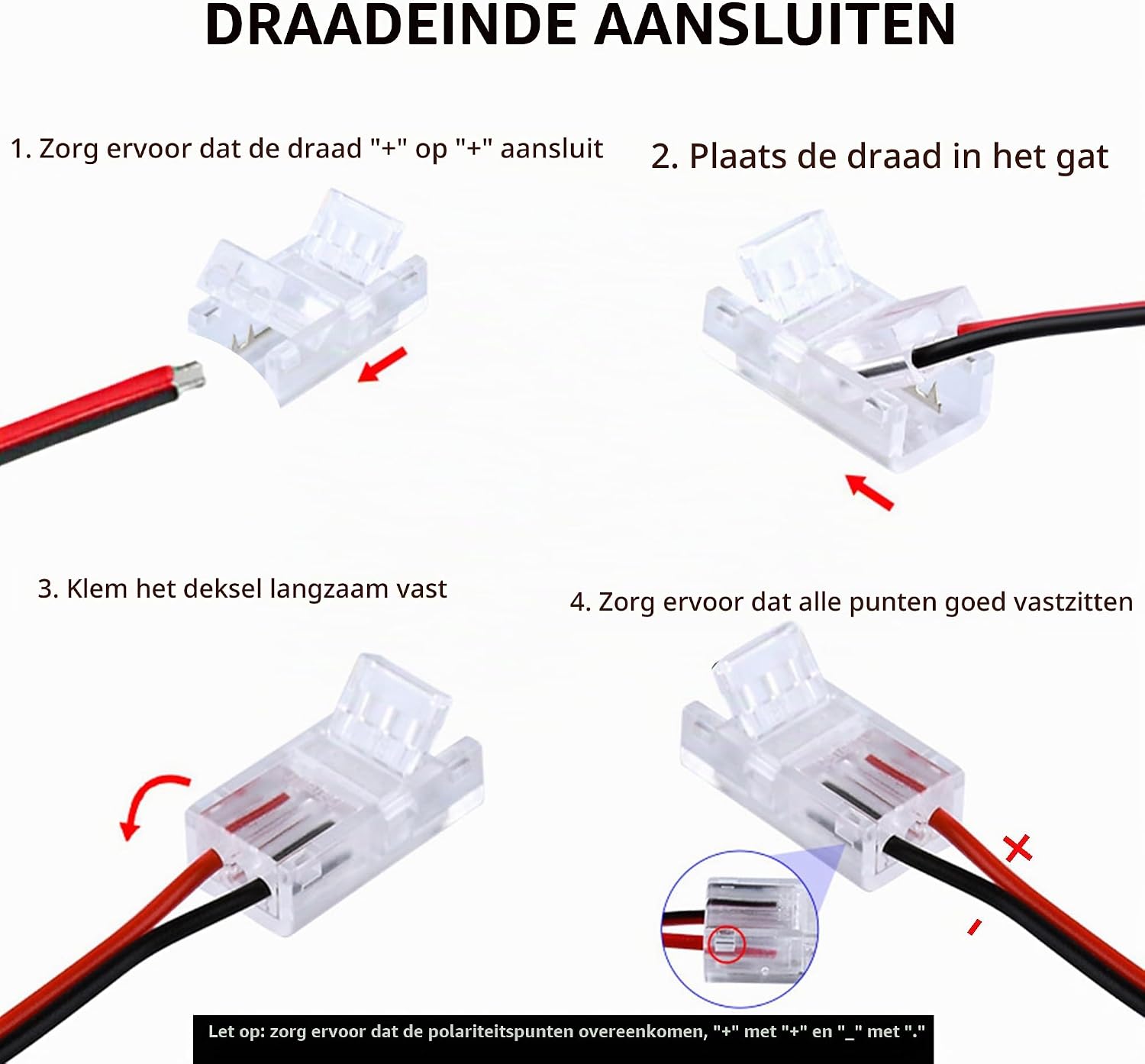 Thumbnail 3 de Clearhill CON-10MM2PIN-STL20P 2-polige LED-stripconnector, transparant, 20 stuks
