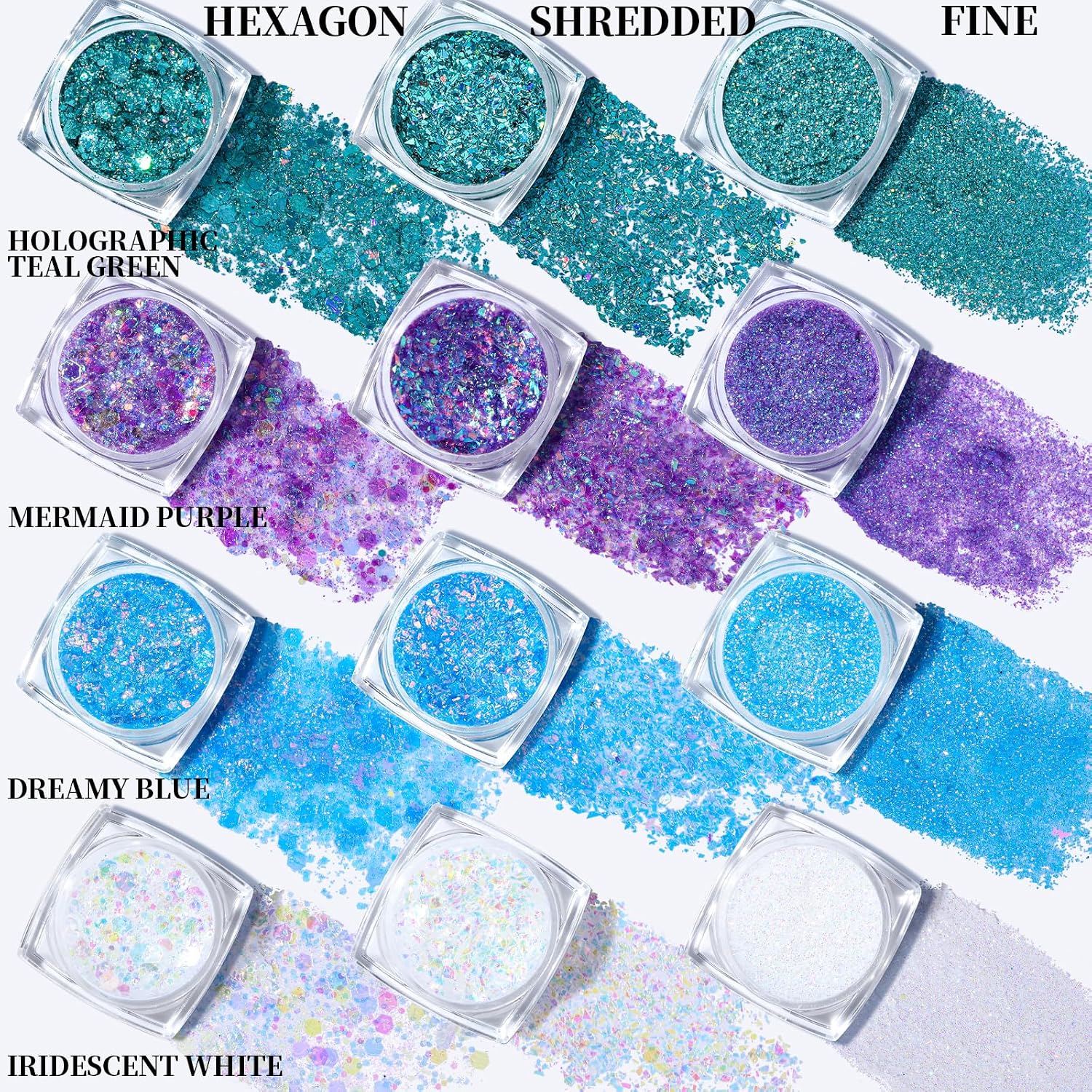 Detalle de Teenitor Body Glitter and Face Gems, 4 Colors