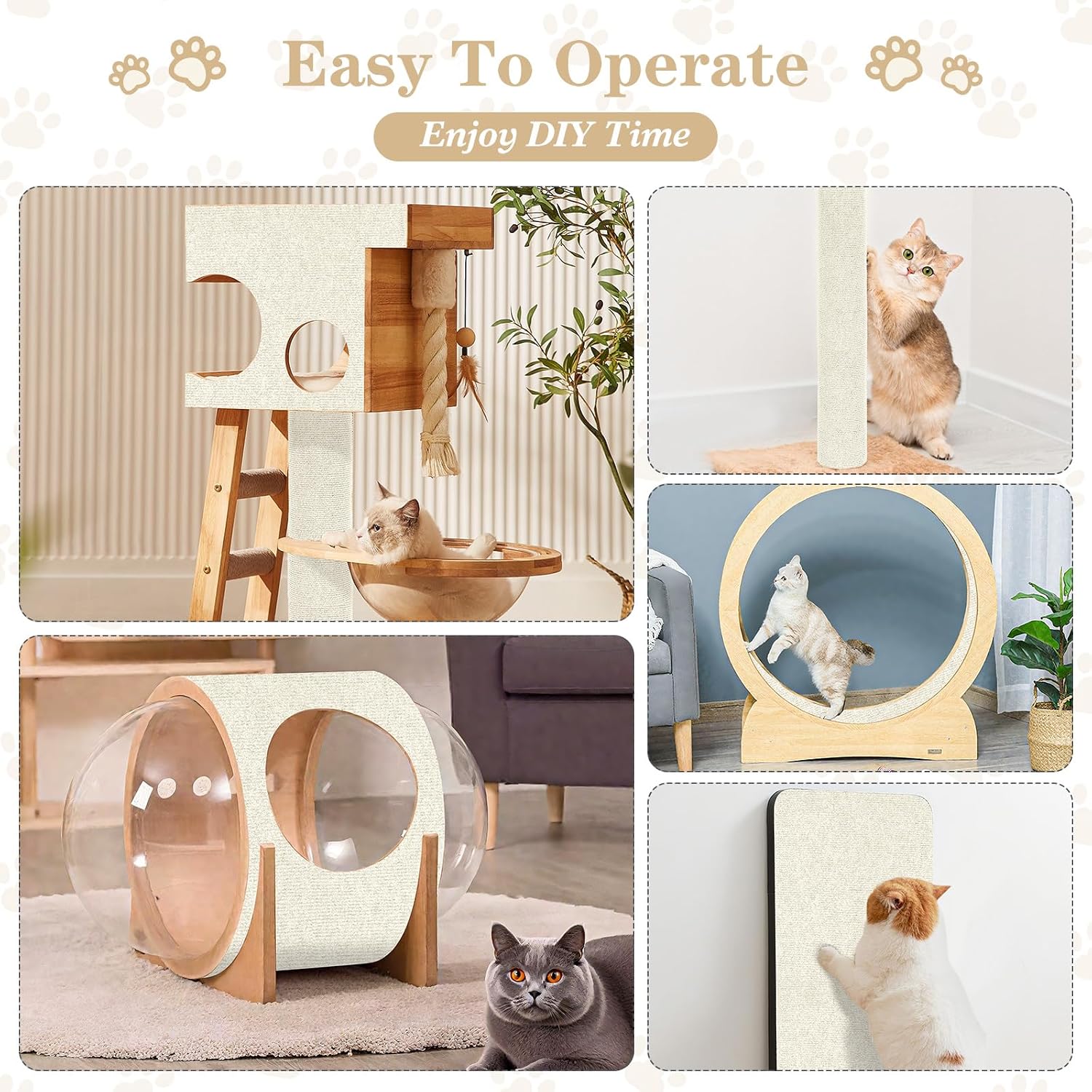 Detalle de Omtofo 2er-Pack selbstklebende Kratzschutzmatten für Sofa & Katzenliegeplätze (200 x 40 cm), cremefarben