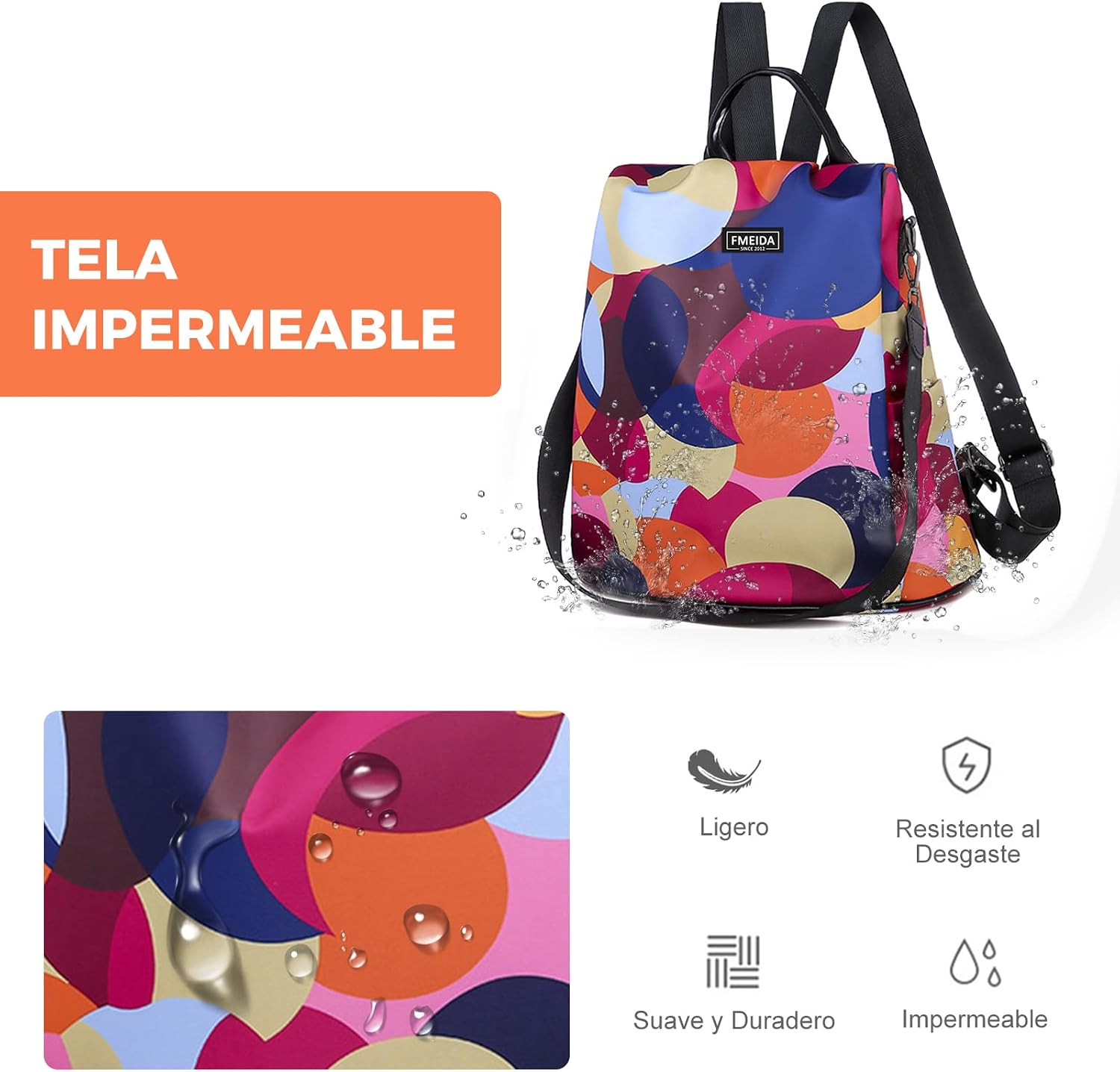 Thumbnail 5 de Fmeida Mochila Antirrobo Mujer 32x15x33 cm