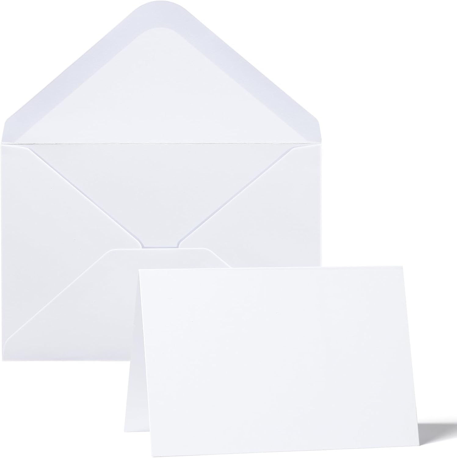 Detalle de Packpal Blank Folded Cards and Envelopes, 50-Pack, White 4 x 6 in