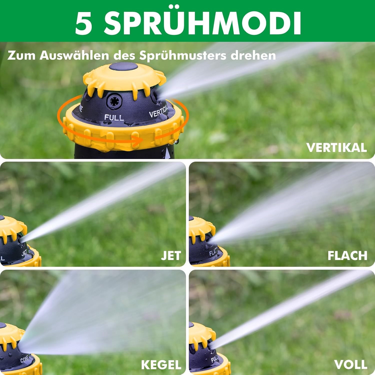 Thumbnail 4 de Restmo Getriebe-Sprinkler Set (2 Stück) mit Metallspike-Basis – Rasensprenger für große Flächen