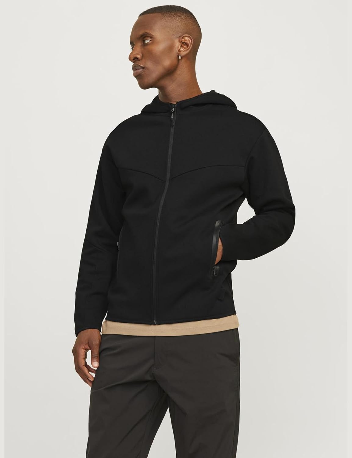 Detalle 2 de Jack & Jones Jcofusion Sweat Zip Hood Herrenjacke
