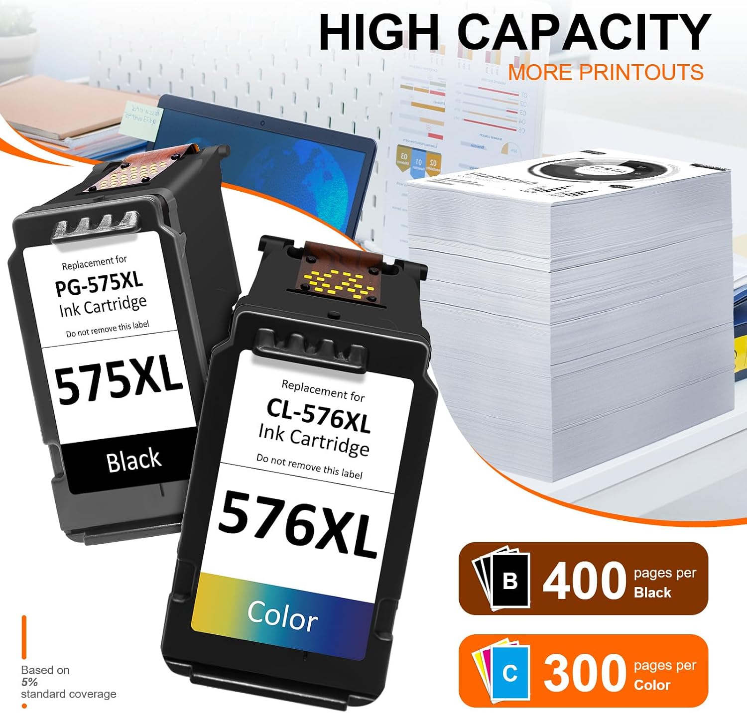 Detalle de ZENOINK 575 XL / 576 XL Ink Cartridges for Canon PIXMA: A Pragmatic Replacement Option