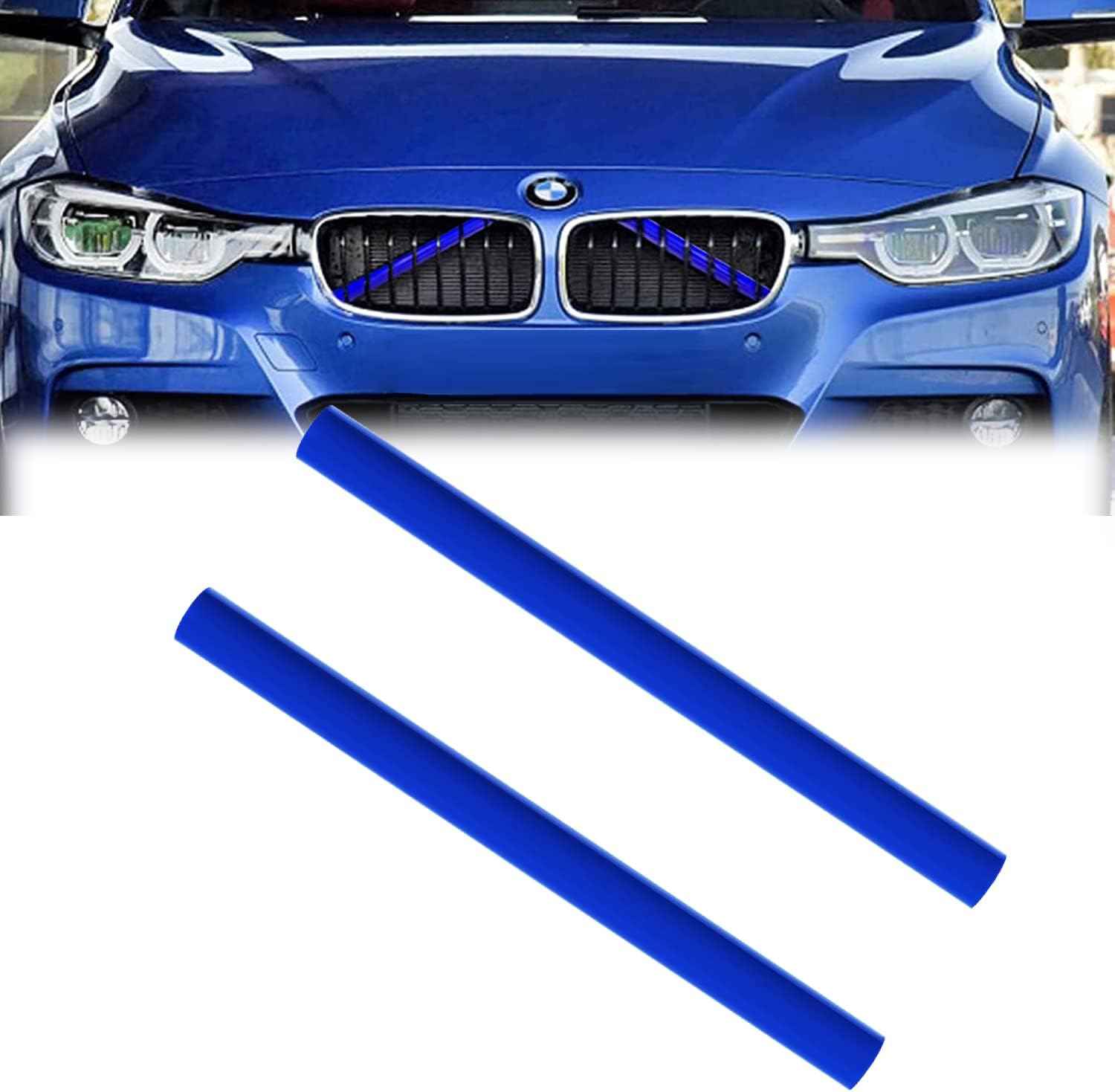 Thumbnail 5 de YZYUN V-Brace grille insert trim stripes for BMW 5 Series F10/F11/F07 (2010–2017) – front grill support protector covers, 2pcs