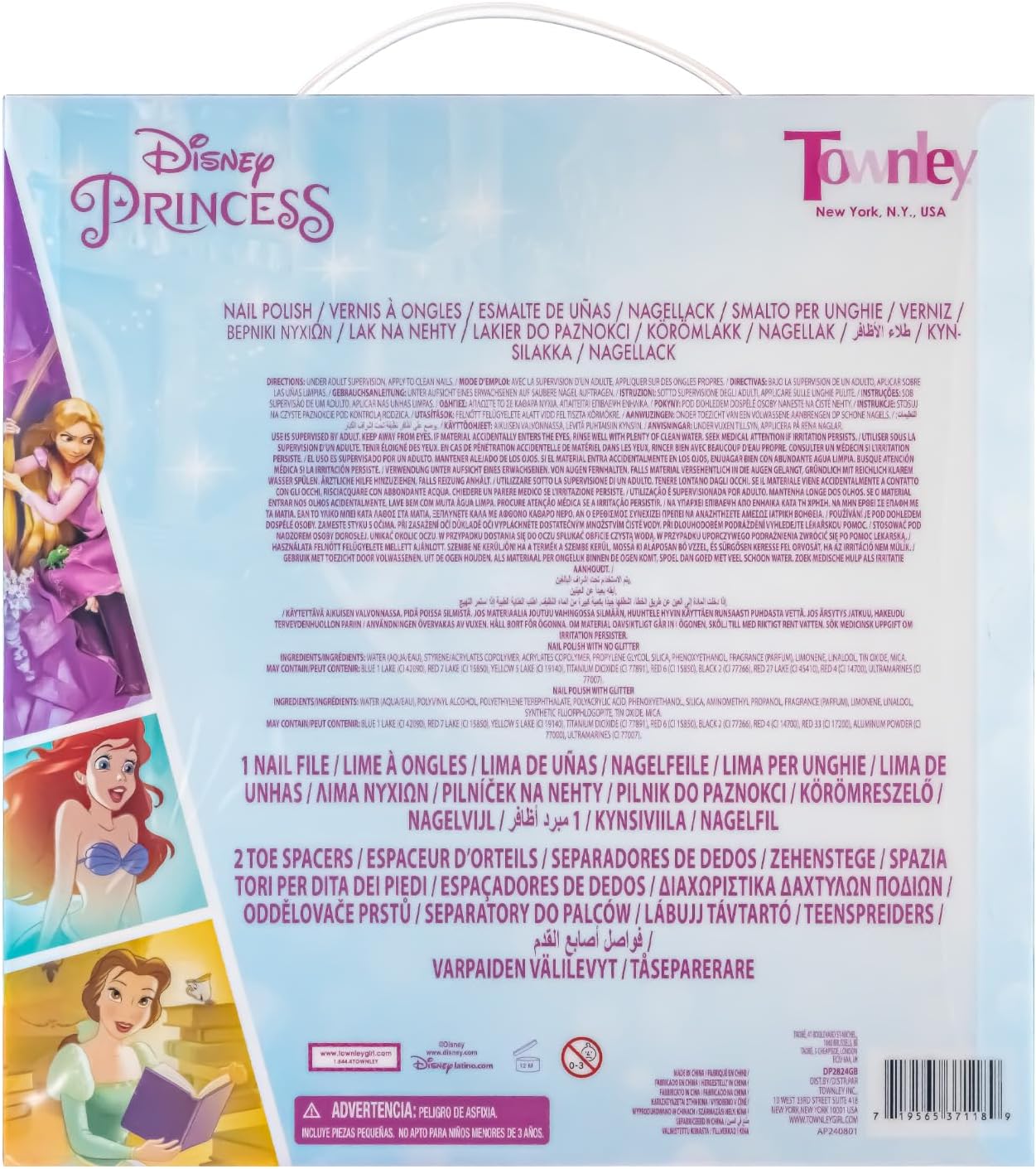 Detalle 2 de Townley Girl Disney Princess 15 Piece nail set