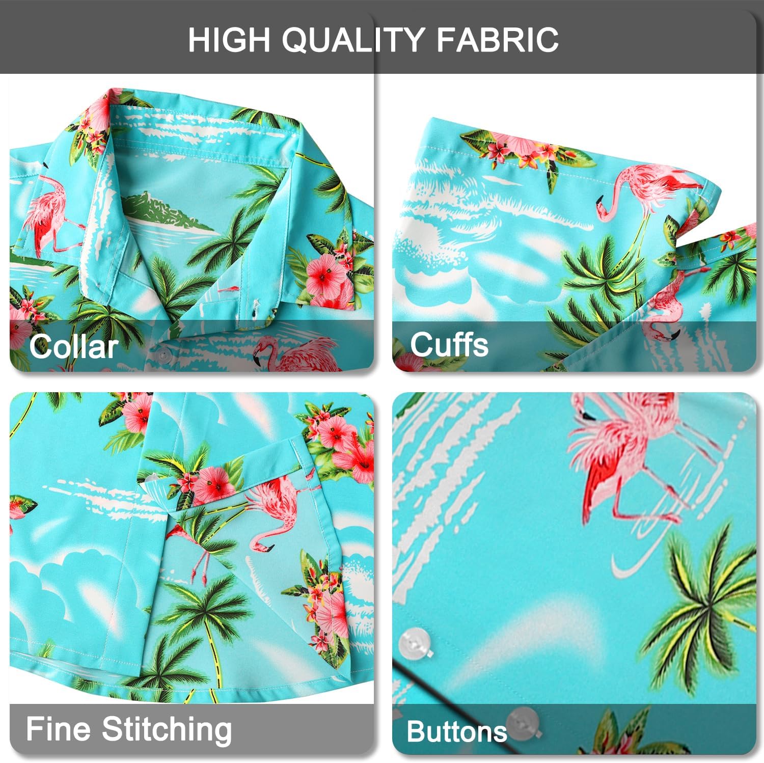 Detalle de Gavliuu Hawaiihemd Männer Blumen – Freizeit Strandlook mit Brusttasche, Regular Fit