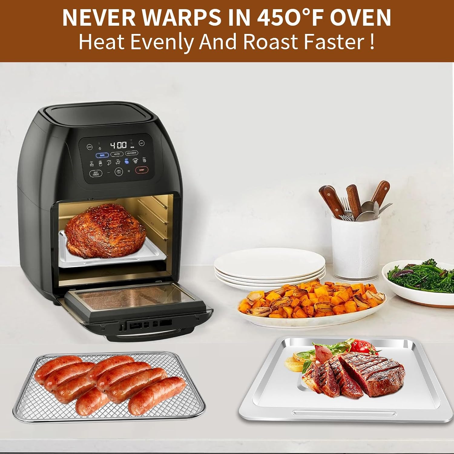 Detalle 2 de GCQFZ Air Fryer Accessory Rack 9.3 × 8.6 in