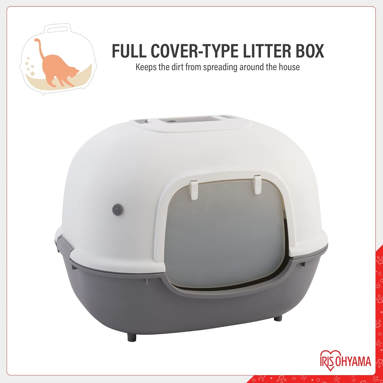 Thumbnail 4 de Iris Ohyama WNT-510 lettiera per gatti fino a 5 kg, con pala e cappuccio, grigio