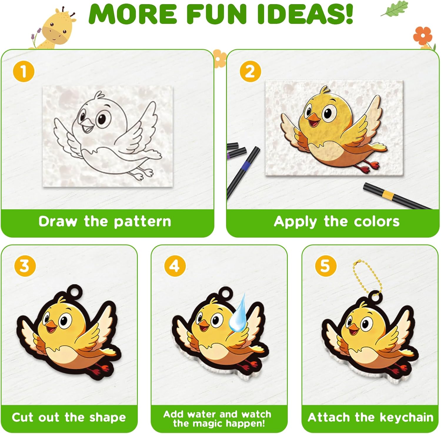 Detalle de ZHFEIIRU 3D Art Kit, Aqua Puffs Princesses – Mess-Free, Creative Craft for Kids
