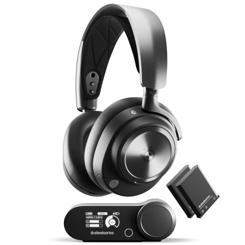 Detalle de SteelSeries Arctis Nova Pro Wireless X: auriculares gaming multisistema con cancelación de ruido y batería intercambiable