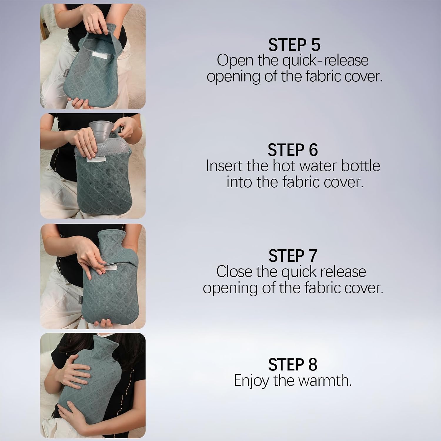 Thumbnail 5 de FORICOM Hot Water Bottle 2L for cramps and pain ♨