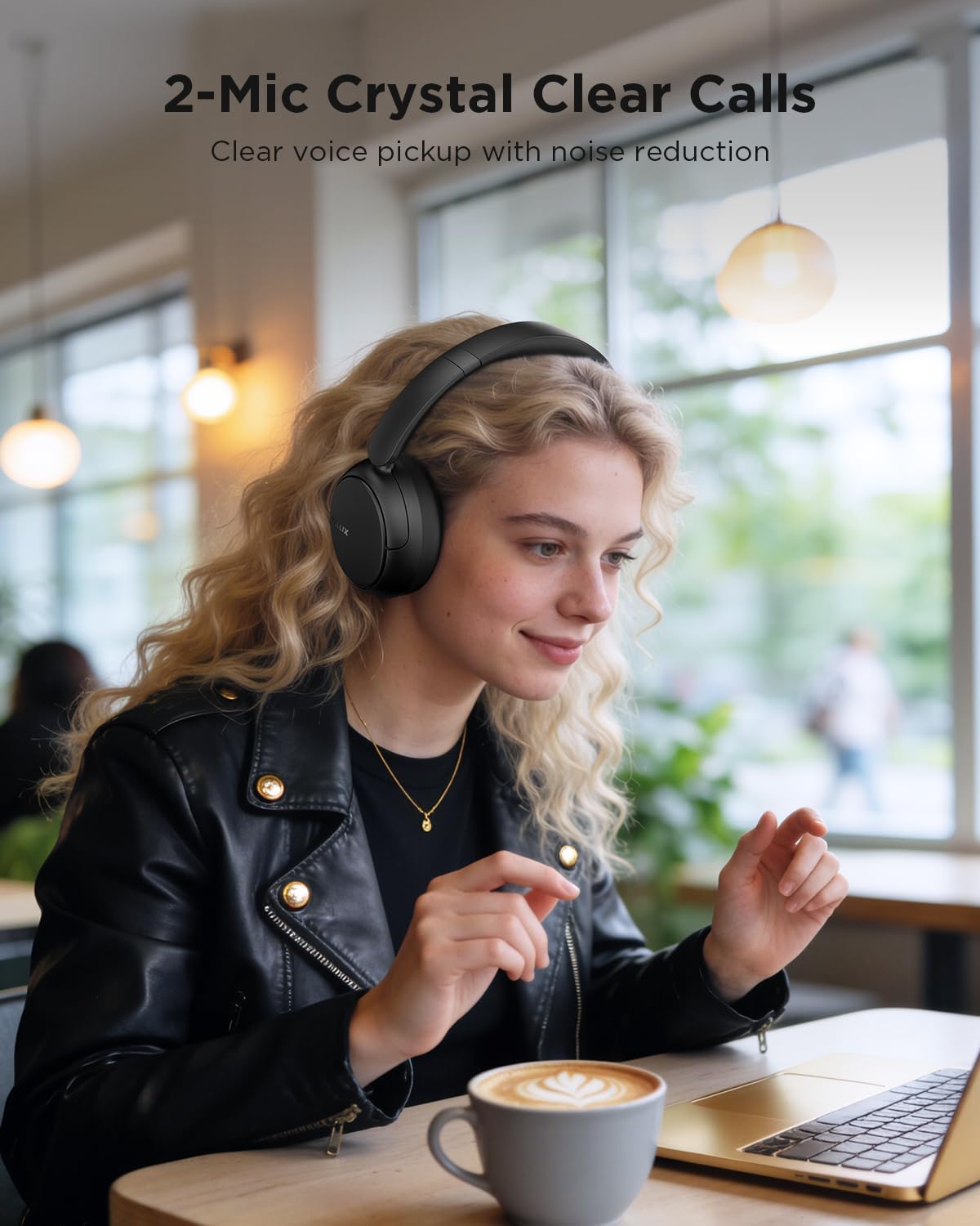 Detalle 2 de TALIX H30 Hybrid ANC Headphones: 110H Battery, Hi-Res Audio, and Crystal Calls