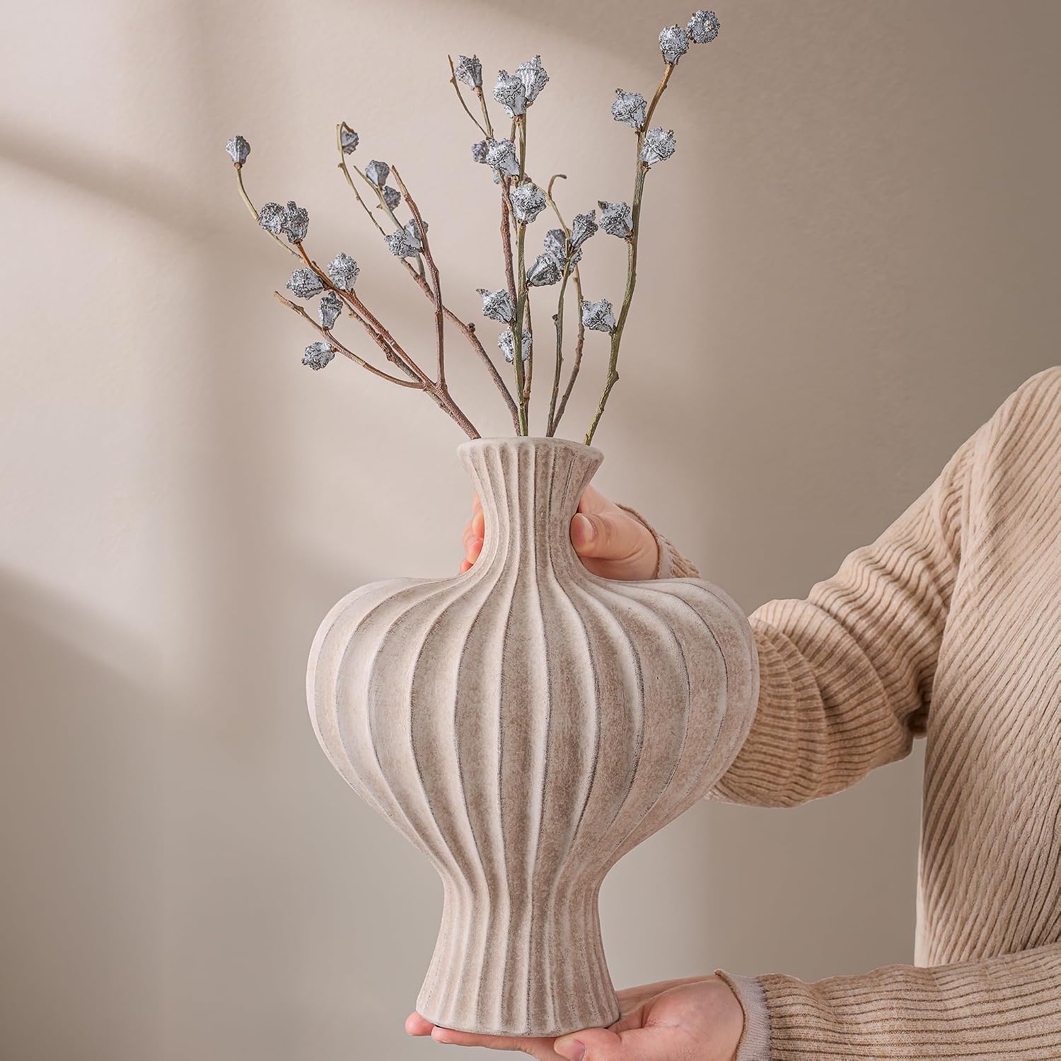 Thumbnail 6 de Ceramic Flower Vase 11 in