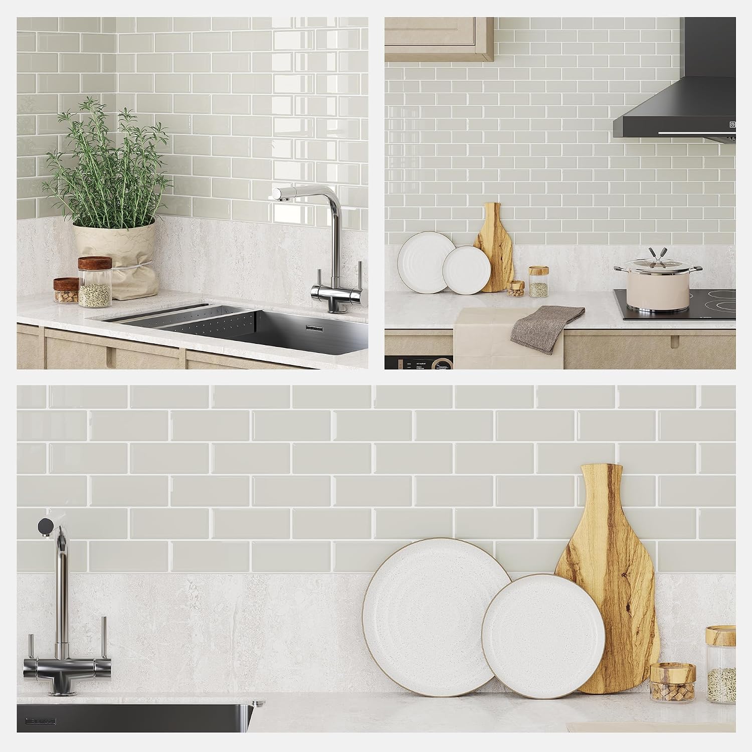 Detalle 2 de Yoillione Upgrade Thicker Peel and Stick Tiles 12x12 10 Sheets