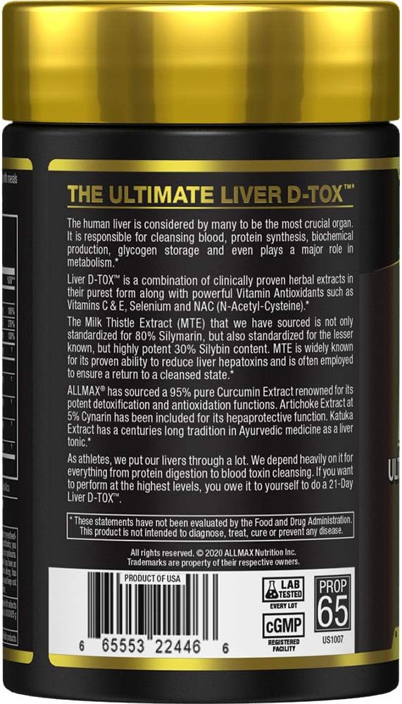 Detalle 2 de ALLMAX liver supplement, 42 capsules