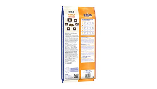 Detalle de BOSCH HPC Adult mit frischem Lachs & Kartoffel – 15 kg Hundetrockenfutter für ausgewachsene Hunde aller Rassen