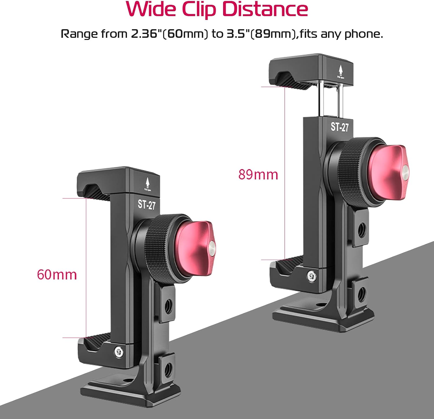 Thumbnail 4 de Metal Phone Tripod Mount 360° Smartphone Tripod Adapter for iPhone