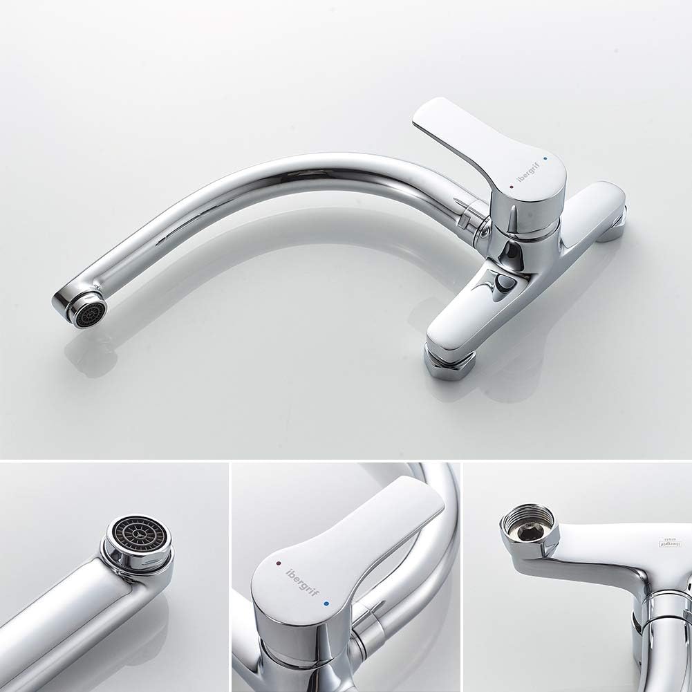 Thumbnail 5 de Ibergrif M16357 Grifería de Cocina de Pared 🚰 Cromo