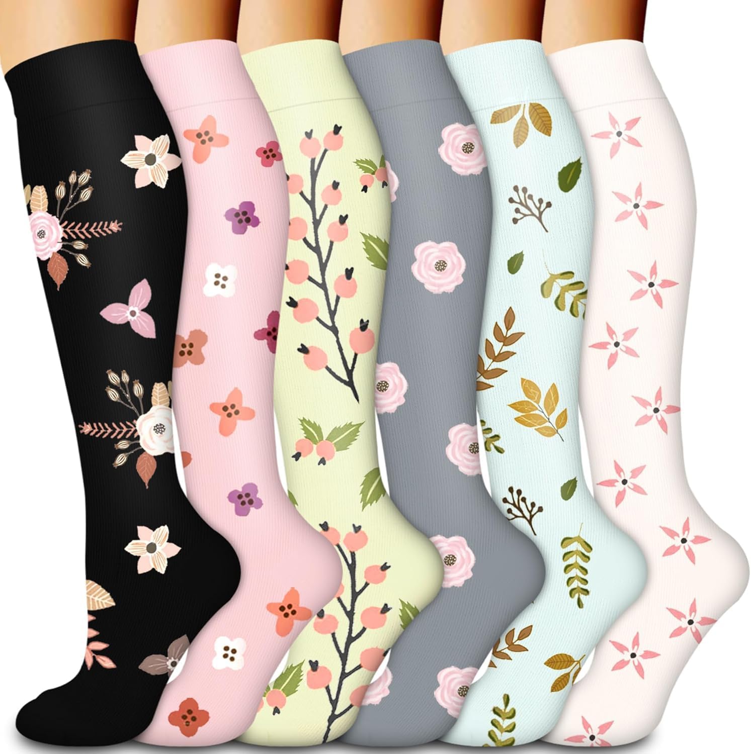 Detalle de Compression Socks 15-20 mmHg 6 Pack