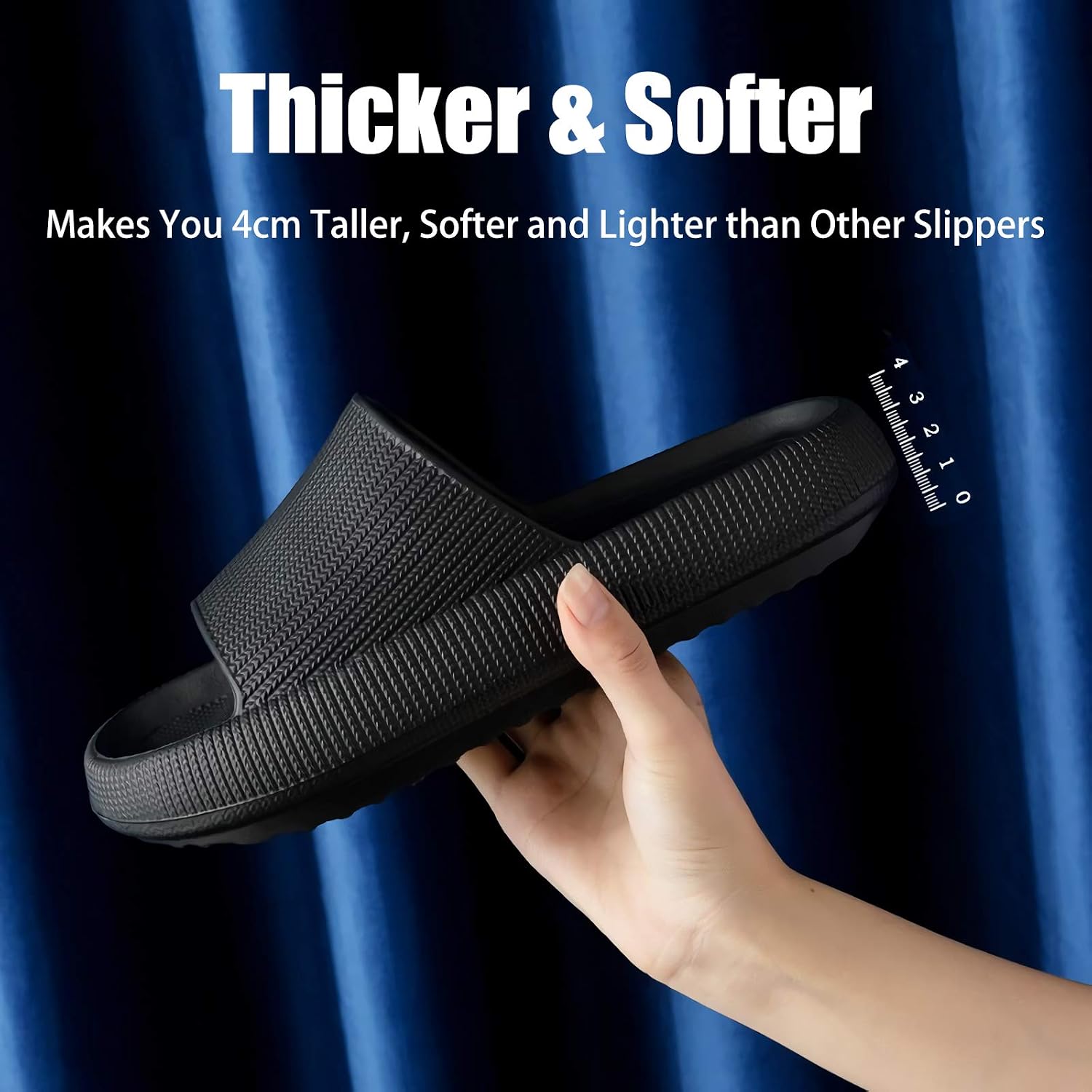 Detalle de rosyclo Cloud Slippers for Women and Men — Thick Sole, Non-Slip Shower Shoes