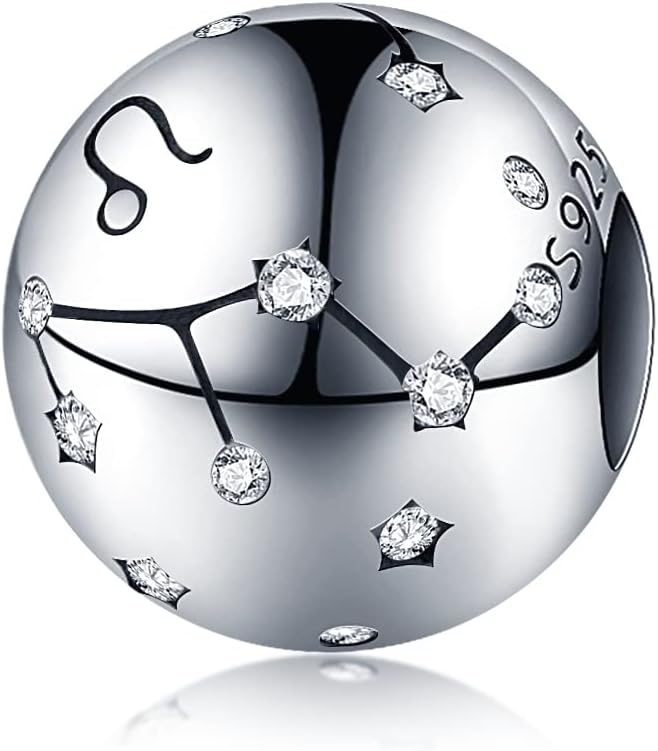 Detalle de KUNVONIC Charm Anhänger Sternzeichen – 925 Sterling Silber, Pandora-kompatibel