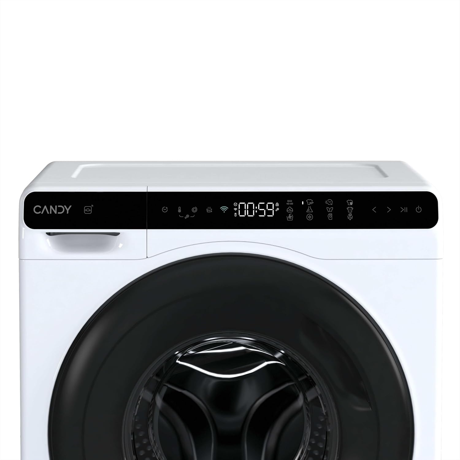 Detalle 2 de Candy ProWash 700 Mini CW50-BP12307U1-S: Lavadora 5 kg con WiFi, 12 ciclos y motor Inverter