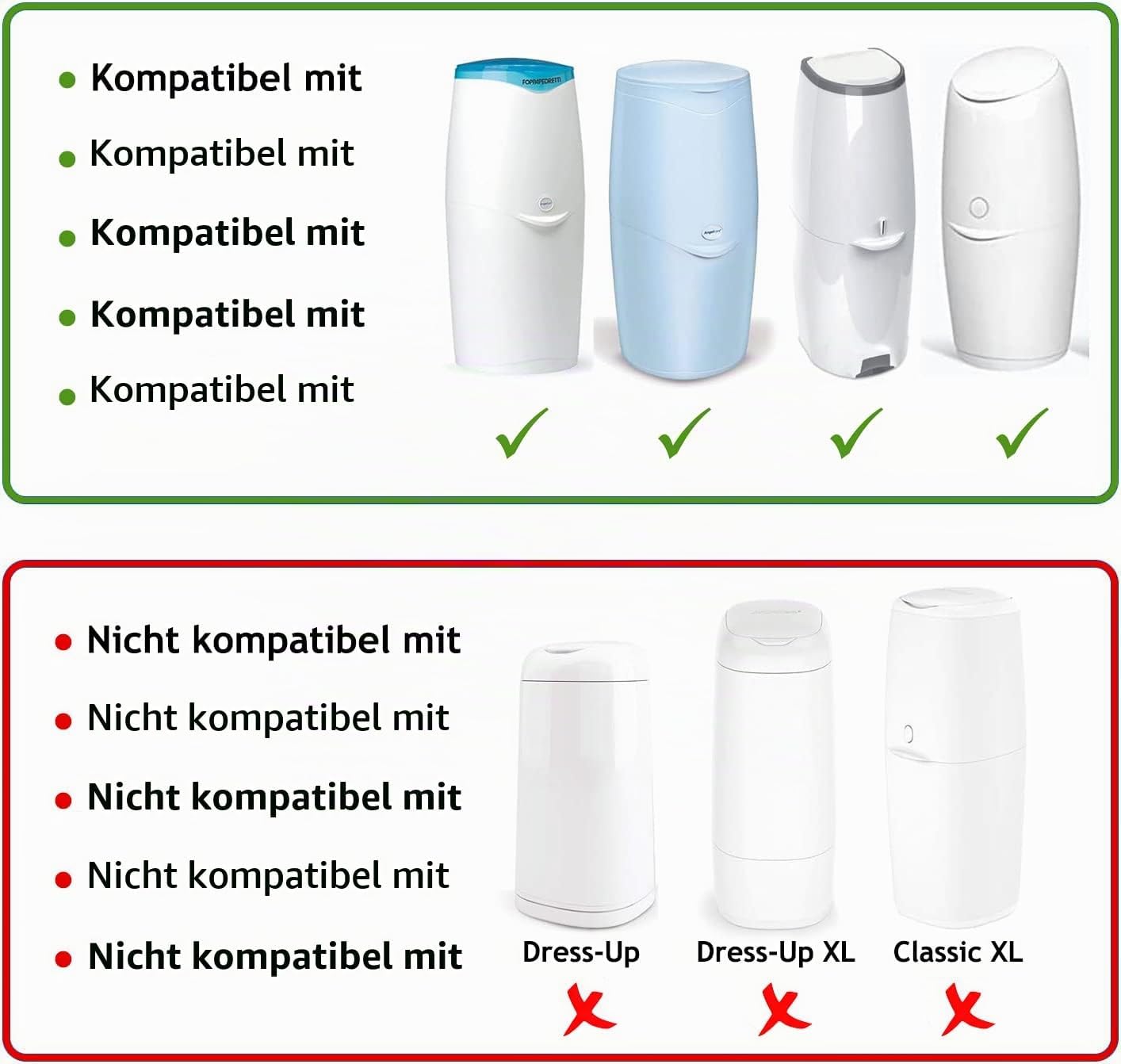 Thumbnail 2 de LILNAP 4 Nachfüllkassetten für Angelcare Windeleimer & Litter Locker II (runde Kassetten) – neues Design