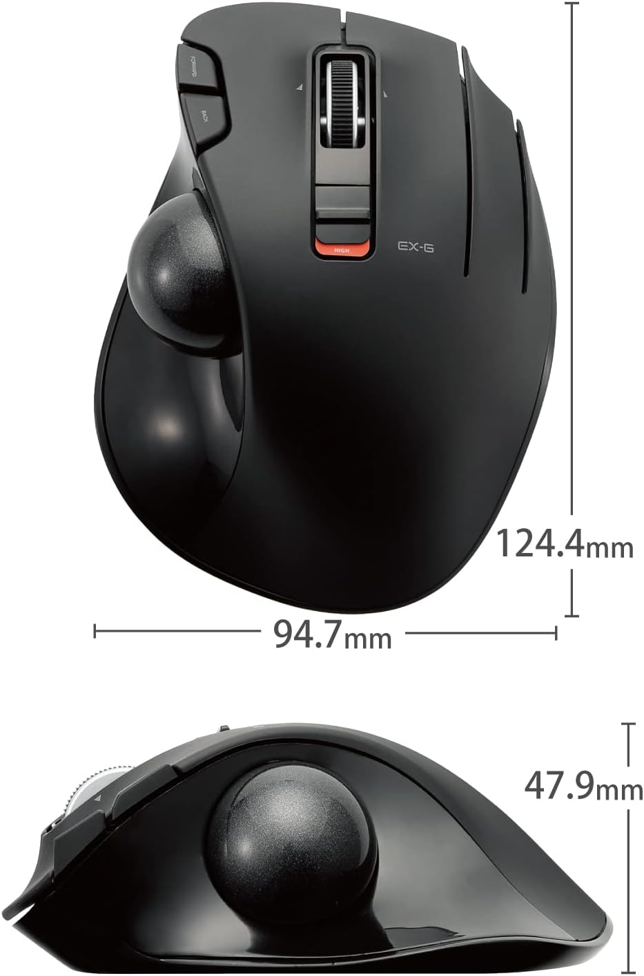 Thumbnail 6 de エレコム M-XT3DRBK EX-G ワイヤレストラックボール 右手用・6ボタン・チルトホイール