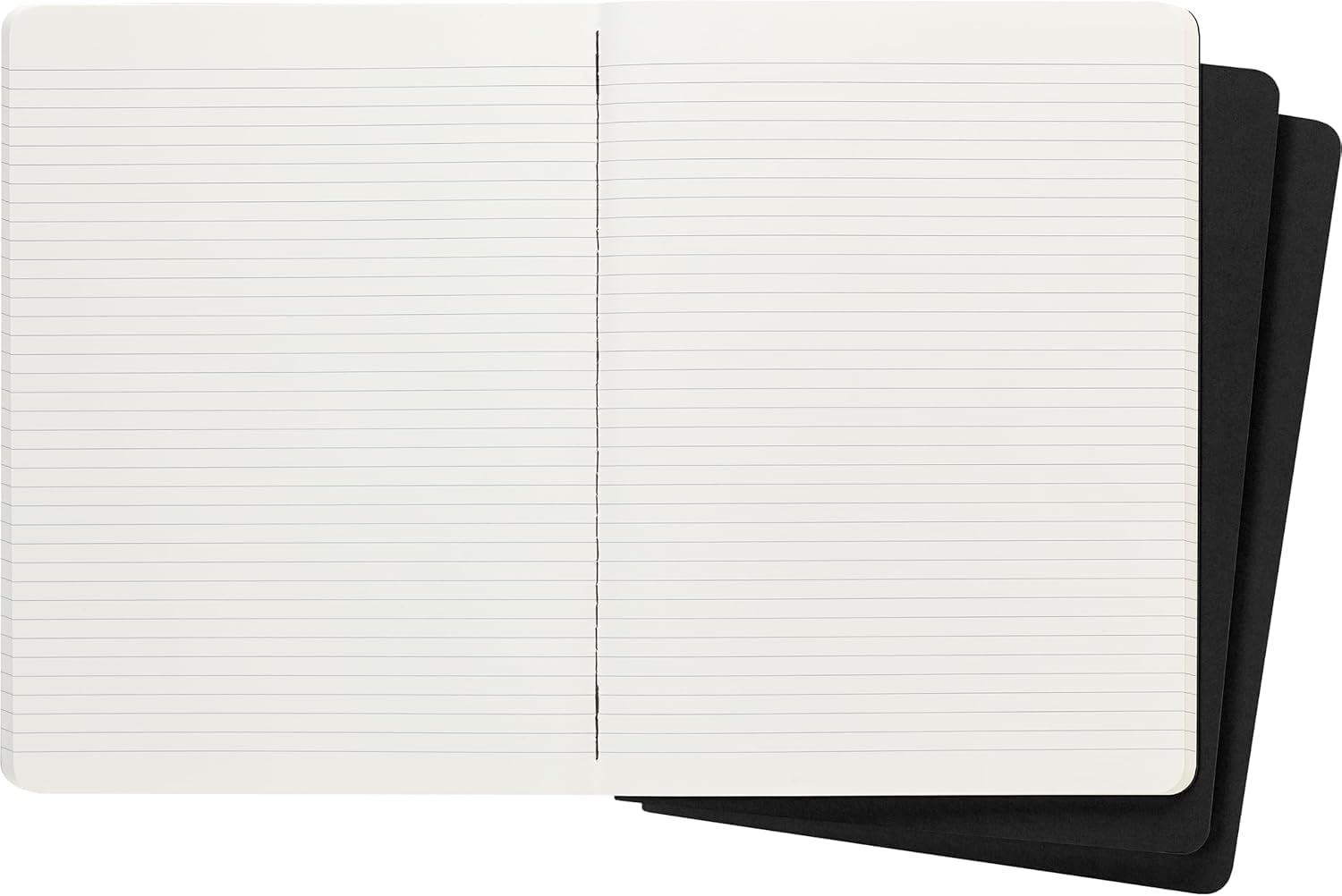 Detalle de Moleskine Cahier Notizhefte X-Large, liniert, 3er-Set, Kartoneinband, Schwarz