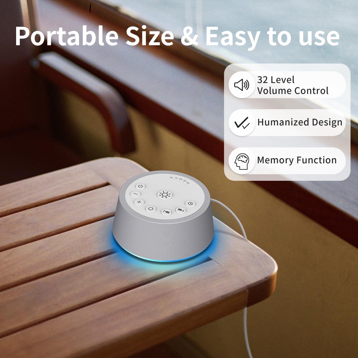 Thumbnail 4 de SoundLegend P9 White Noise Machine with 30 Sounds and 12-Colour Night Light