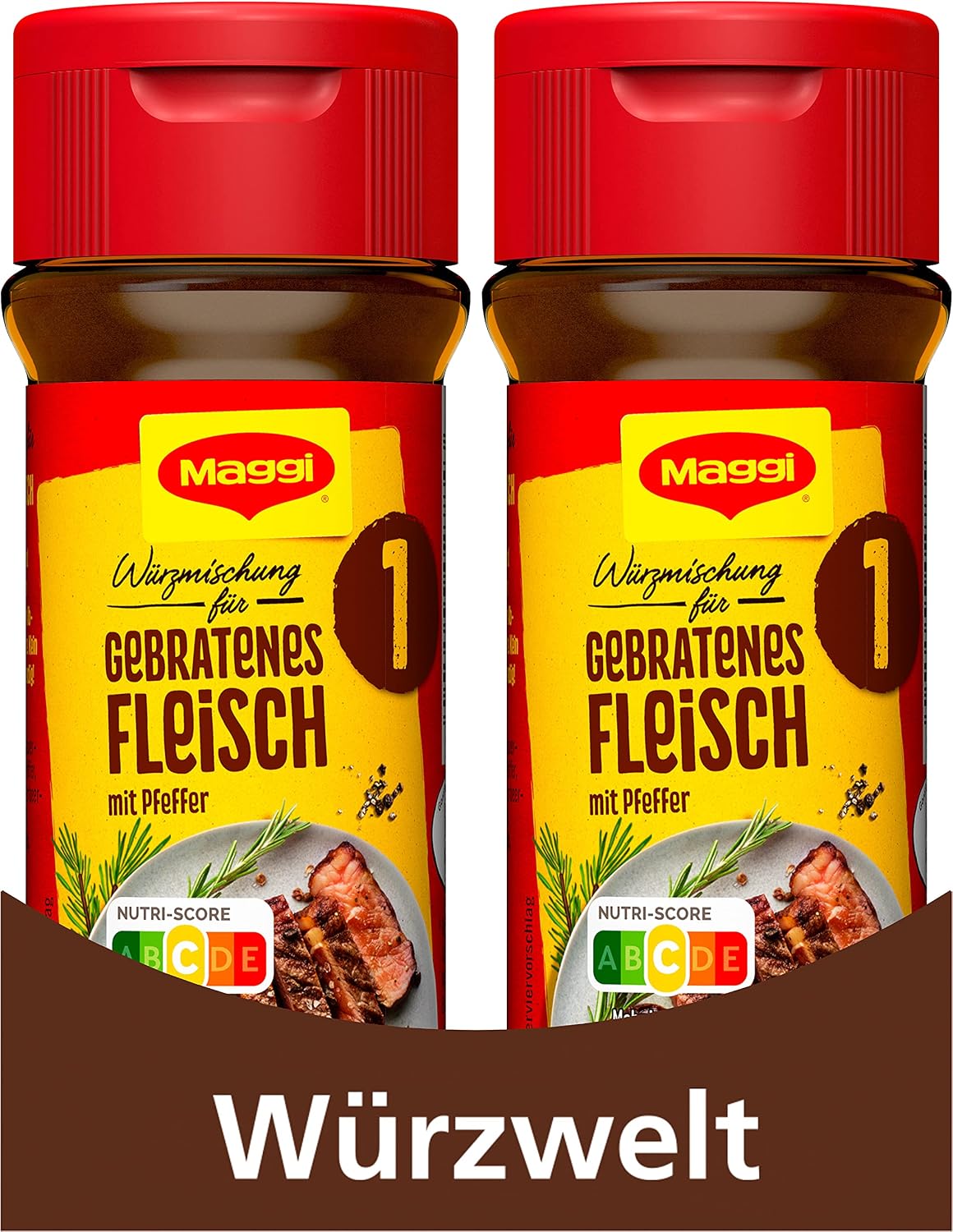 Detalle de MAGGI Würzmischung 1 für gebratenes Fleisch – 8er Pack (8 x 78 g) im Streuer