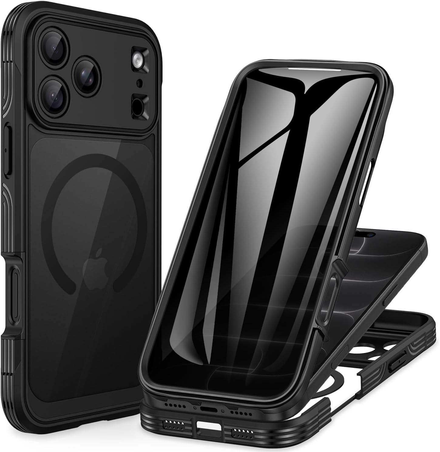 Detalle de CENHUFO 18pro-black Privacy Case for iPhone 17 Pro/18 Pro with MagSafe