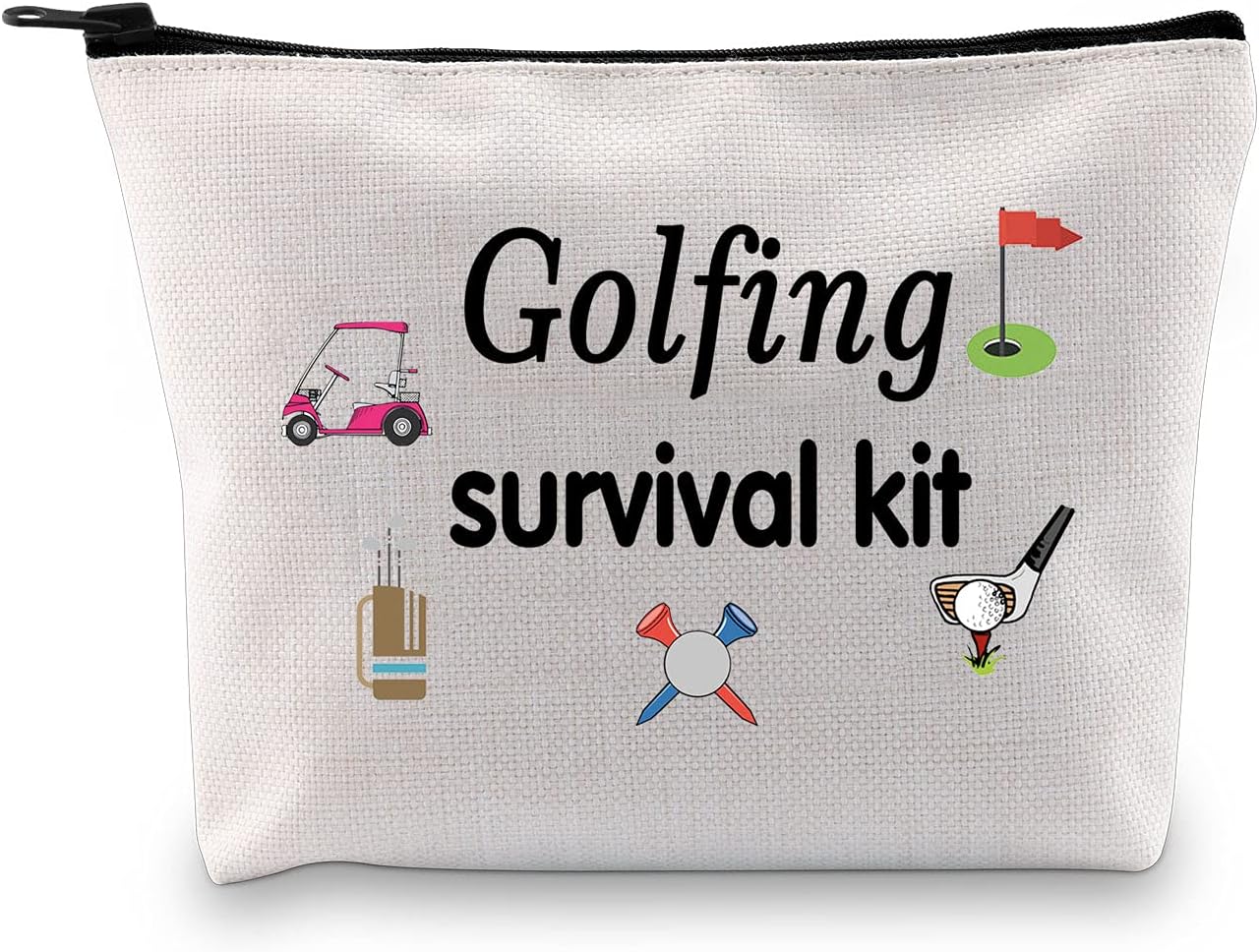 Thumbnail 6 de Golfing Survival Kit Makeup Bag – Canvas golf-themed pouch for women (Survival Golfing Black EU)