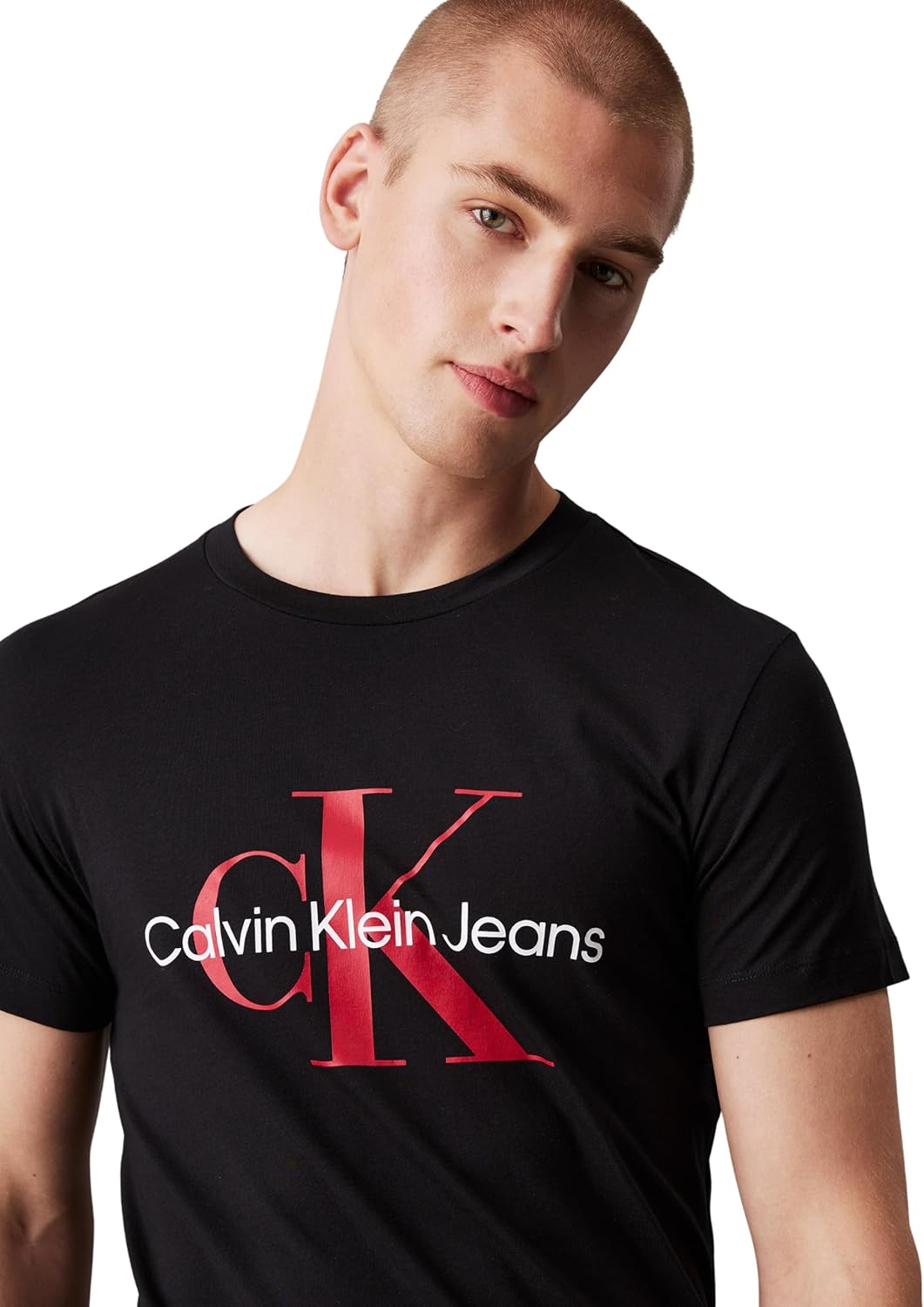 Thumbnail 2 de Calvin Klein Core Monologo Slim Tee J30j320935 – Maglietta a Maniche Corte, Bianco, Uomo L