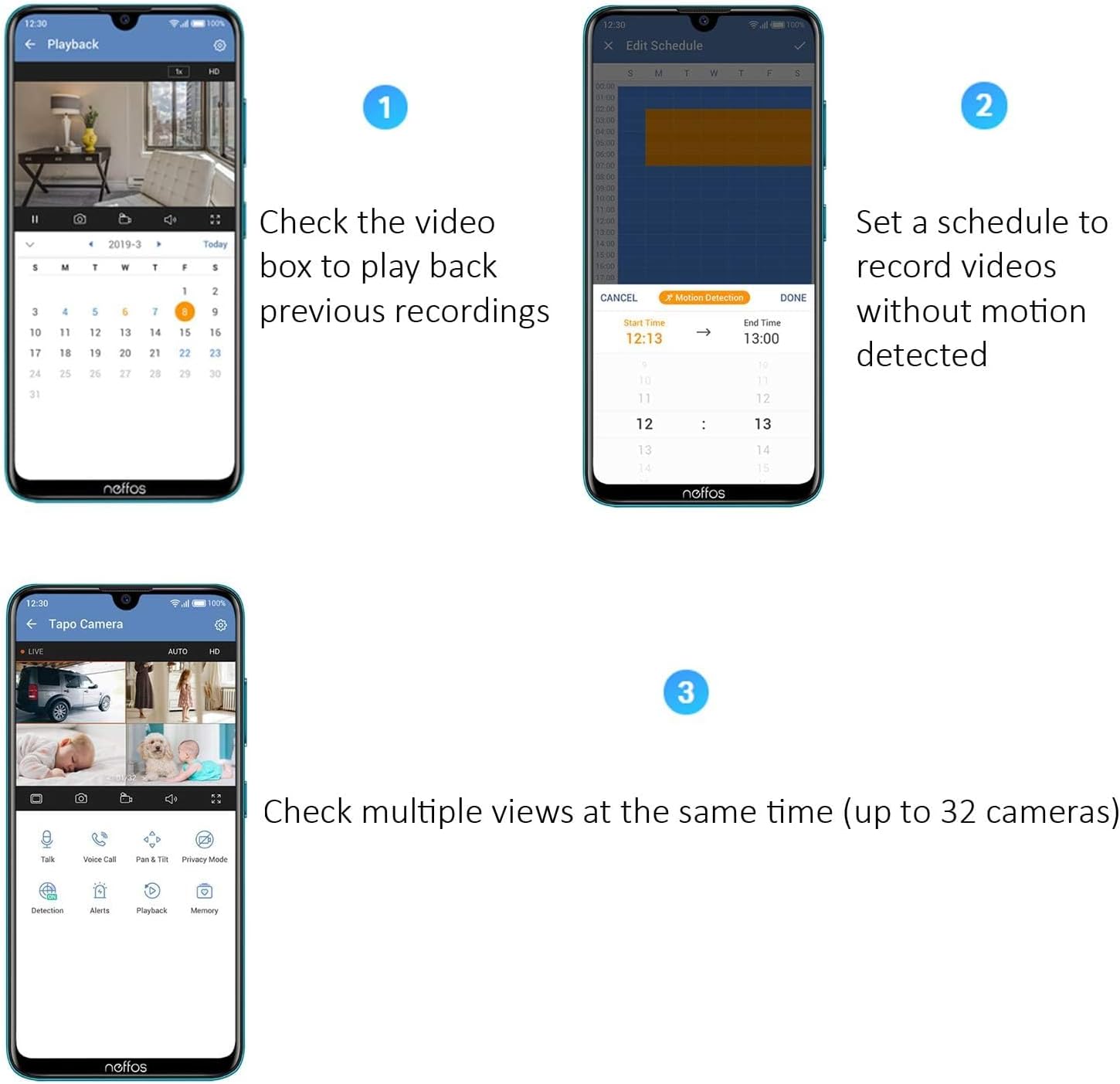 Thumbnail 6 de Tapo C100 Wi‑Fi Baby Monitor Smart Camera (Indoor CCTV) with 1080p, Night Vision & 2‑Way Audio