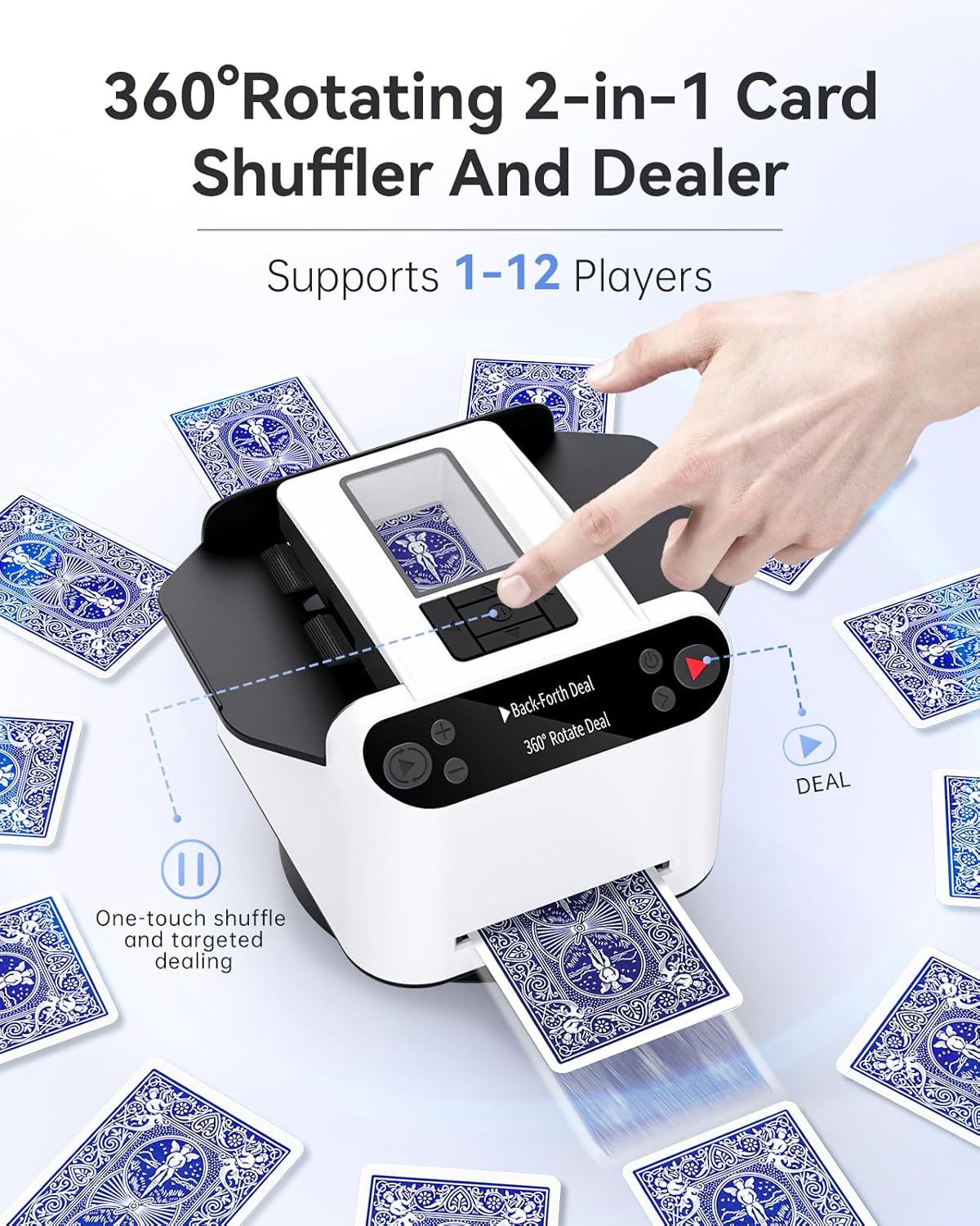Detalle 2 de XPAW Automatic Card Shuffler 5000mAh 🔄📇
